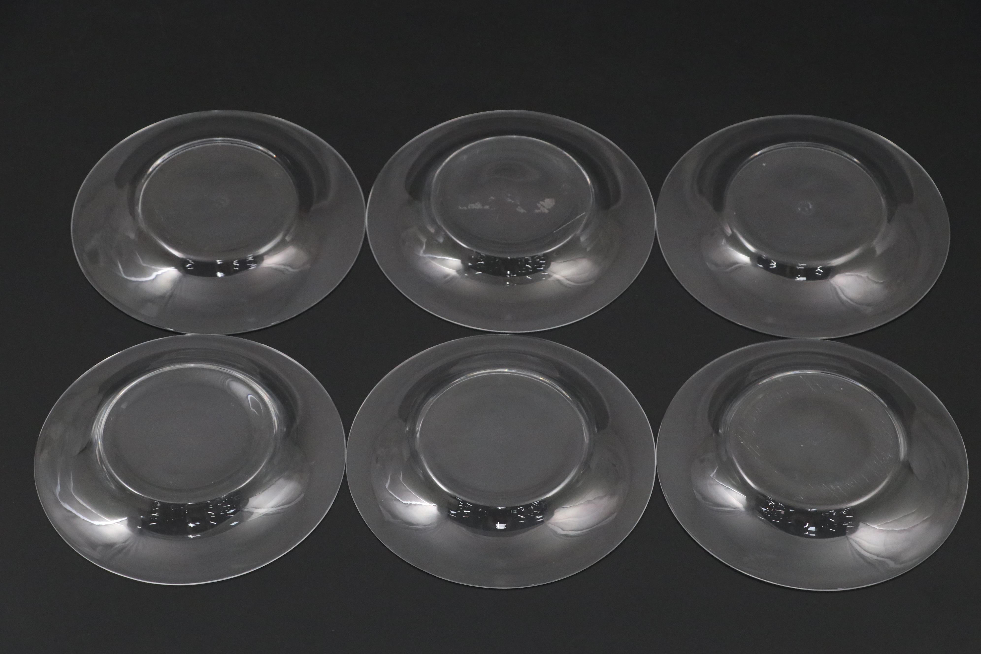 Baccarat Crystal Finger Bowls and Underplates, Late 20th Century