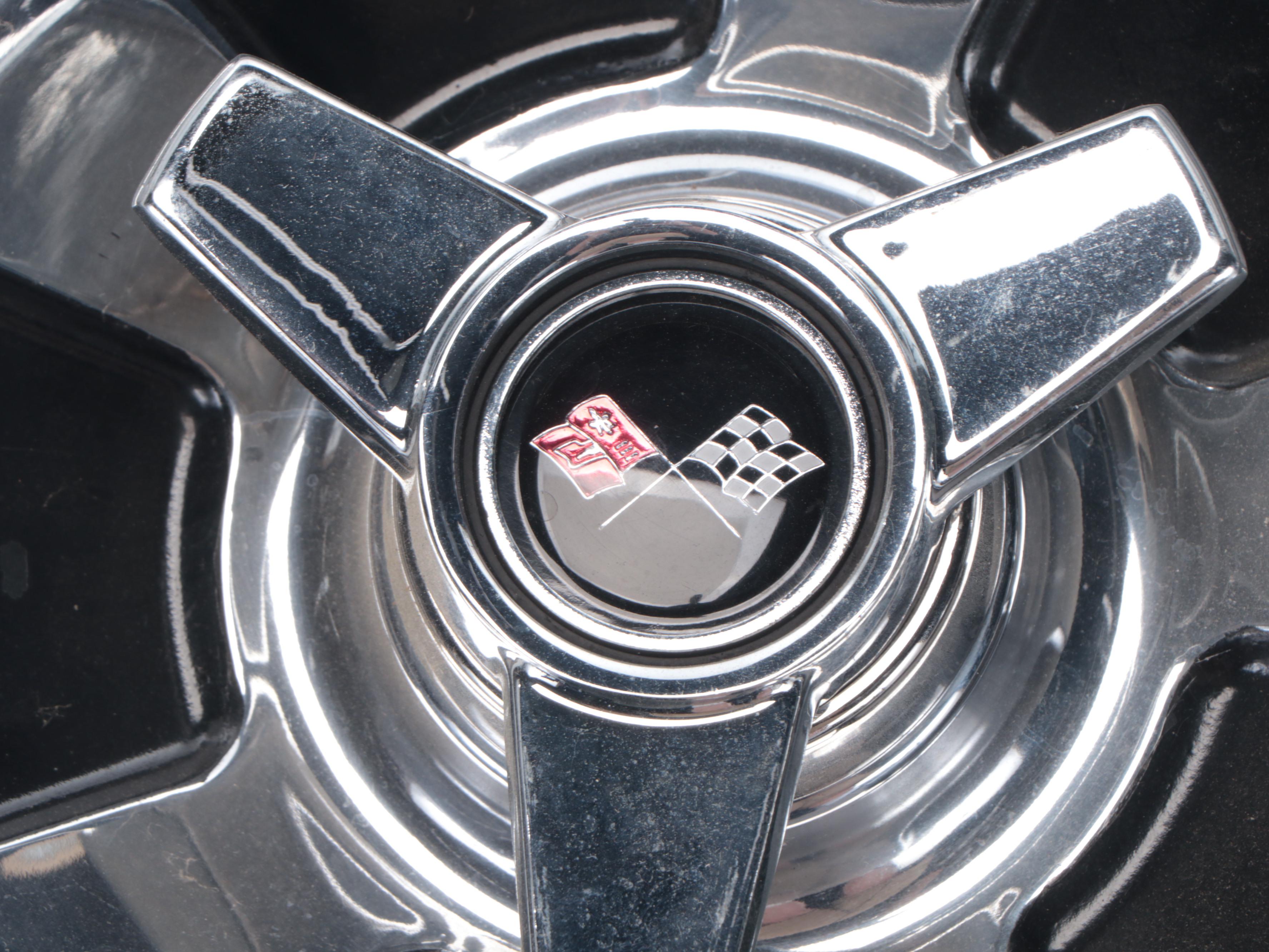 1966 Chevrolet Corvette Chrome and Enamel Hubcaps, Set of Four
