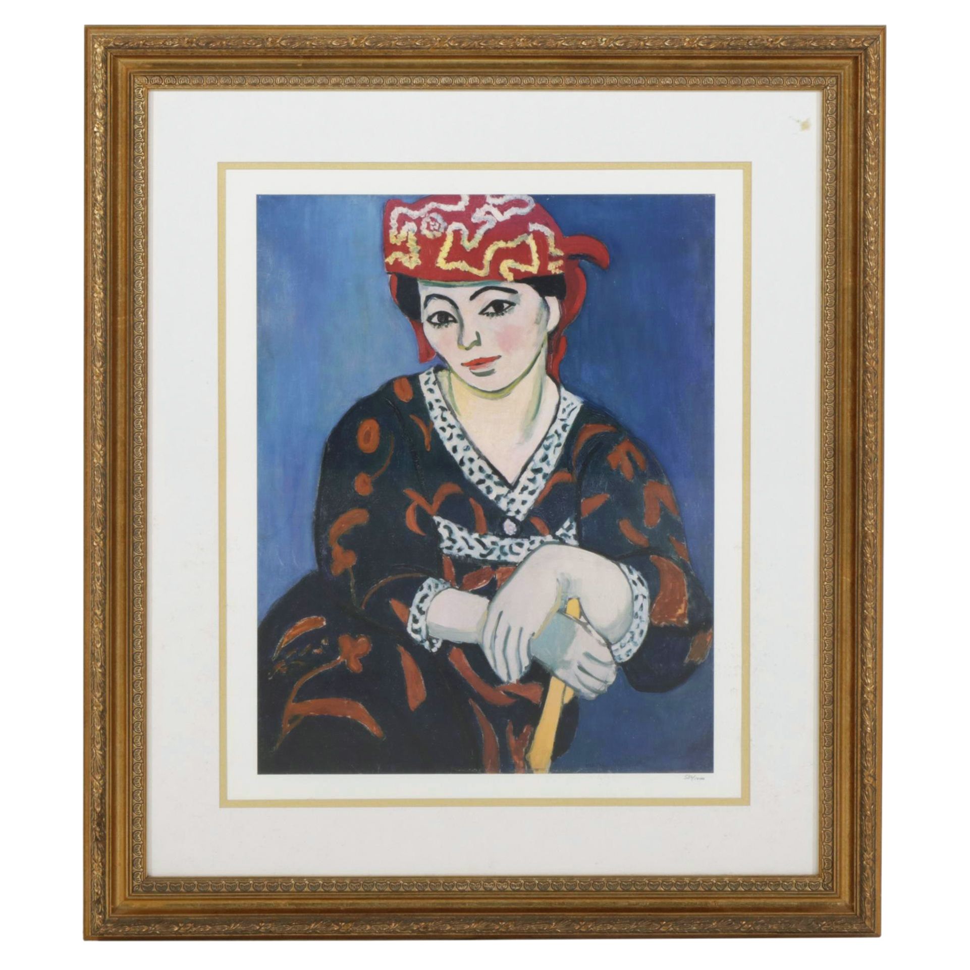 Offset Lithograph After Henri Matisse "The Red Madras Headdress"