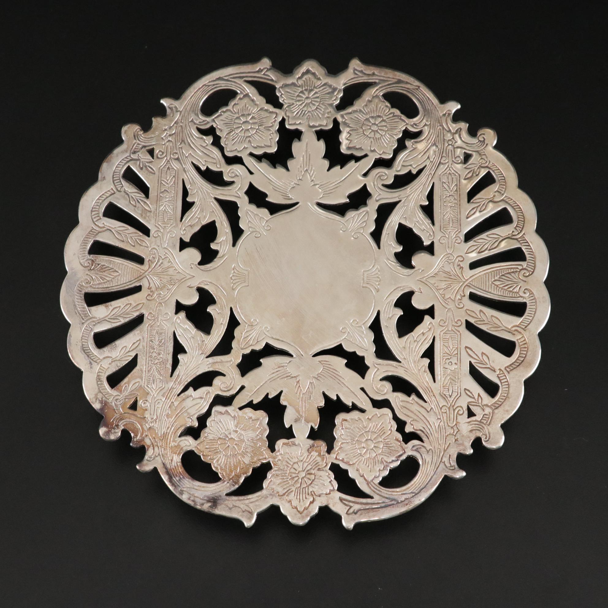 Trio of Wallace Silver Plate Footed Trivets Everything But The House