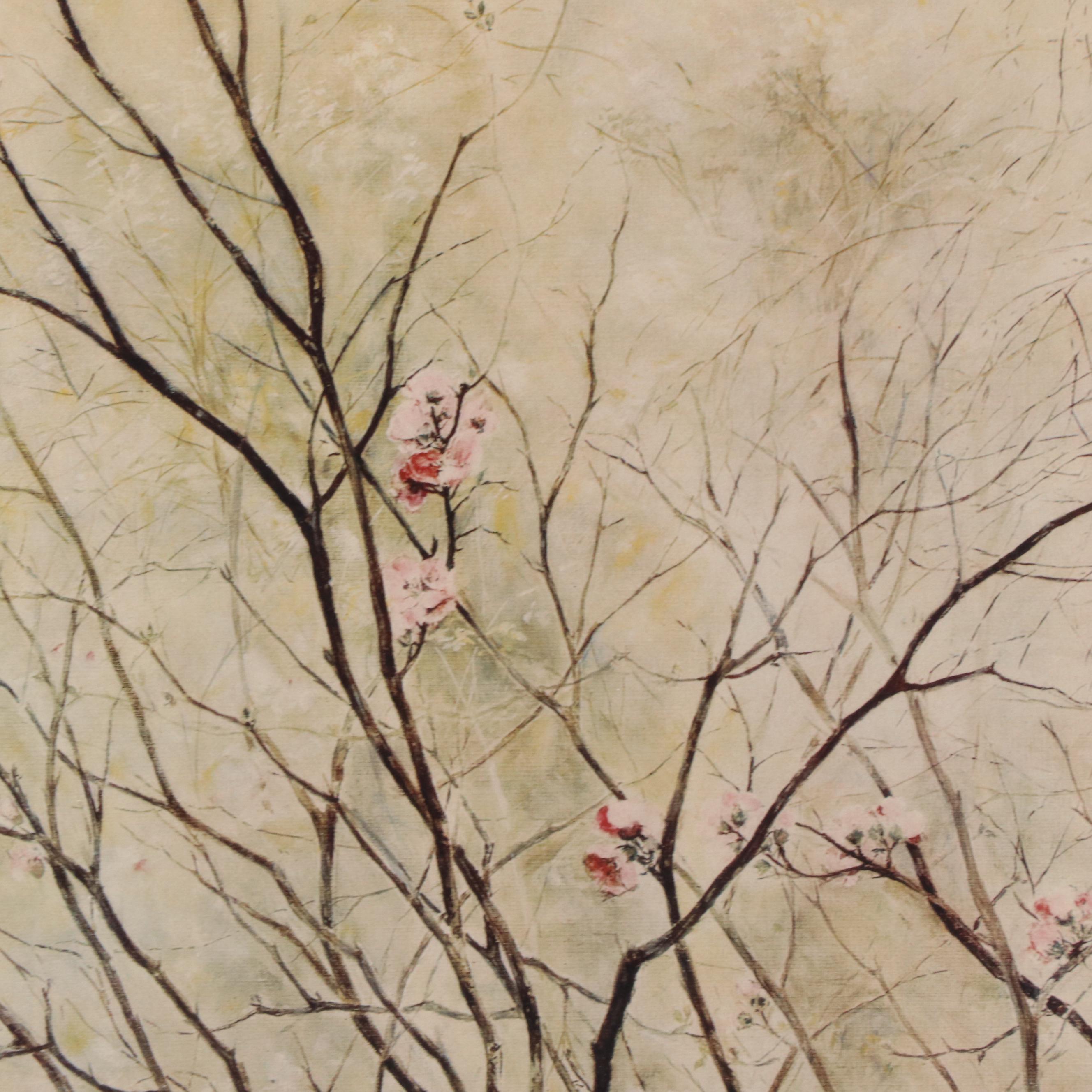 Giclée After Jane Chenoweth "Flowering Quince" Late 20th - Early 21st Century