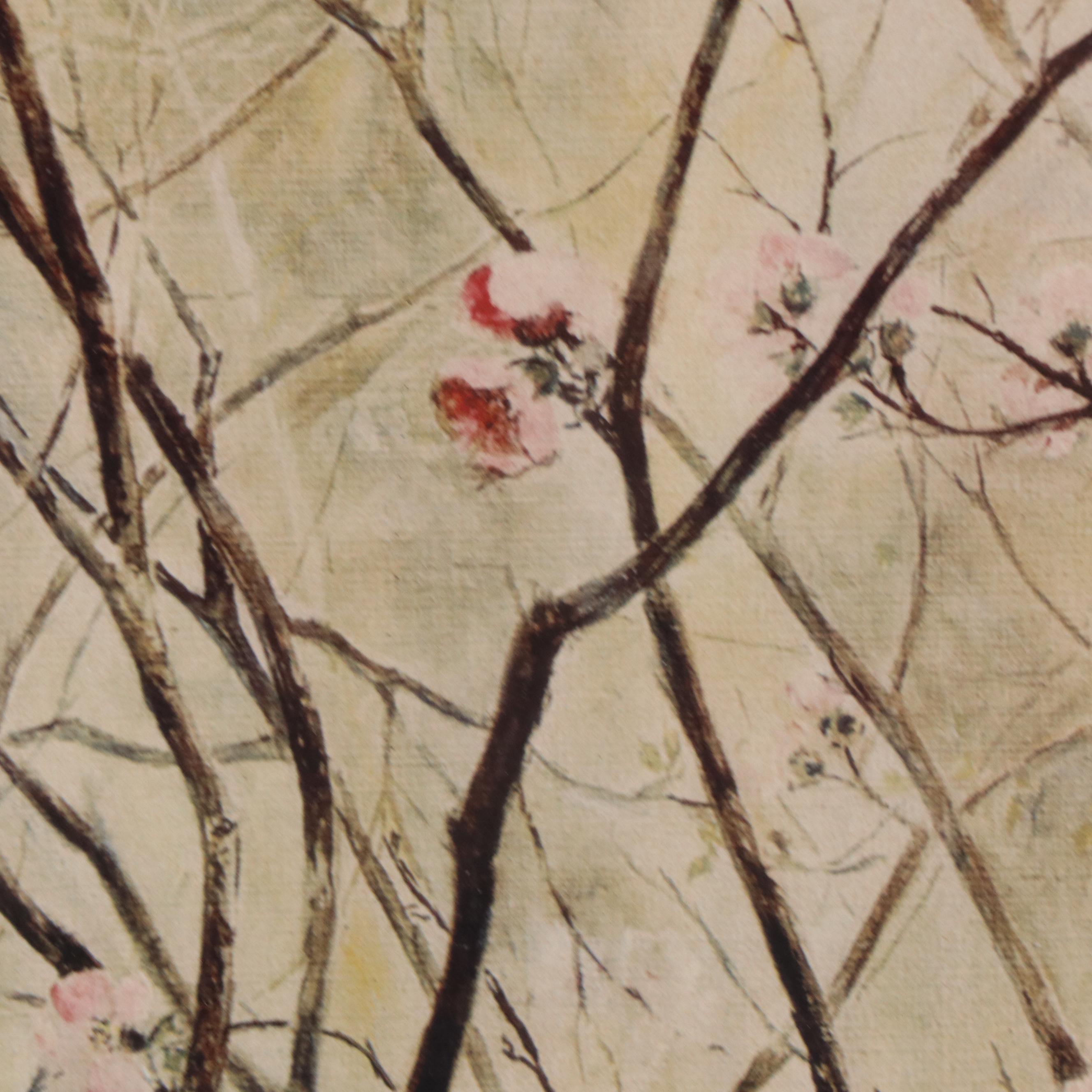Giclée After Jane Chenoweth "Flowering Quince" Late 20th - Early 21st Century