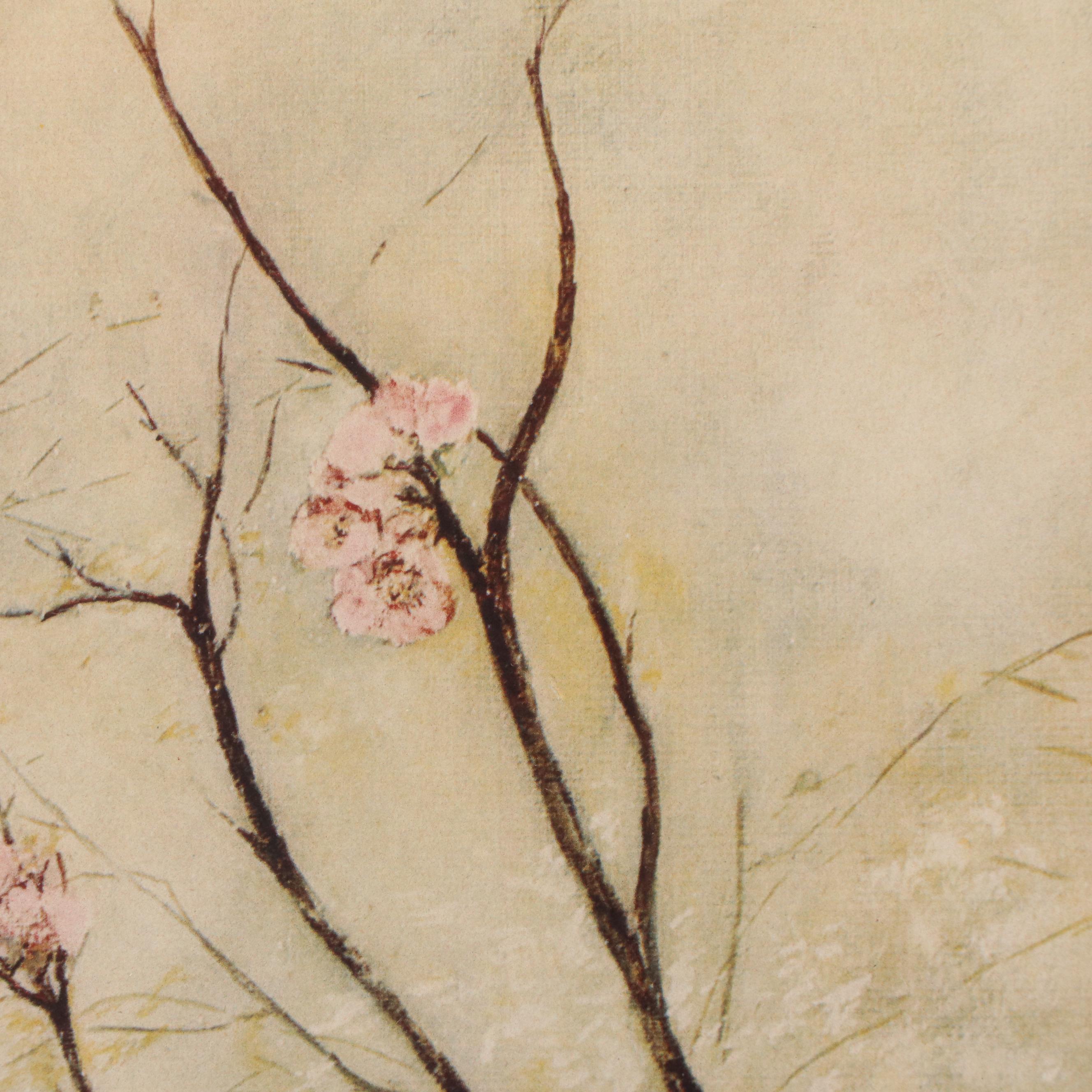 Giclée After Jane Chenoweth "Flowering Quince" Late 20th - Early 21st Century