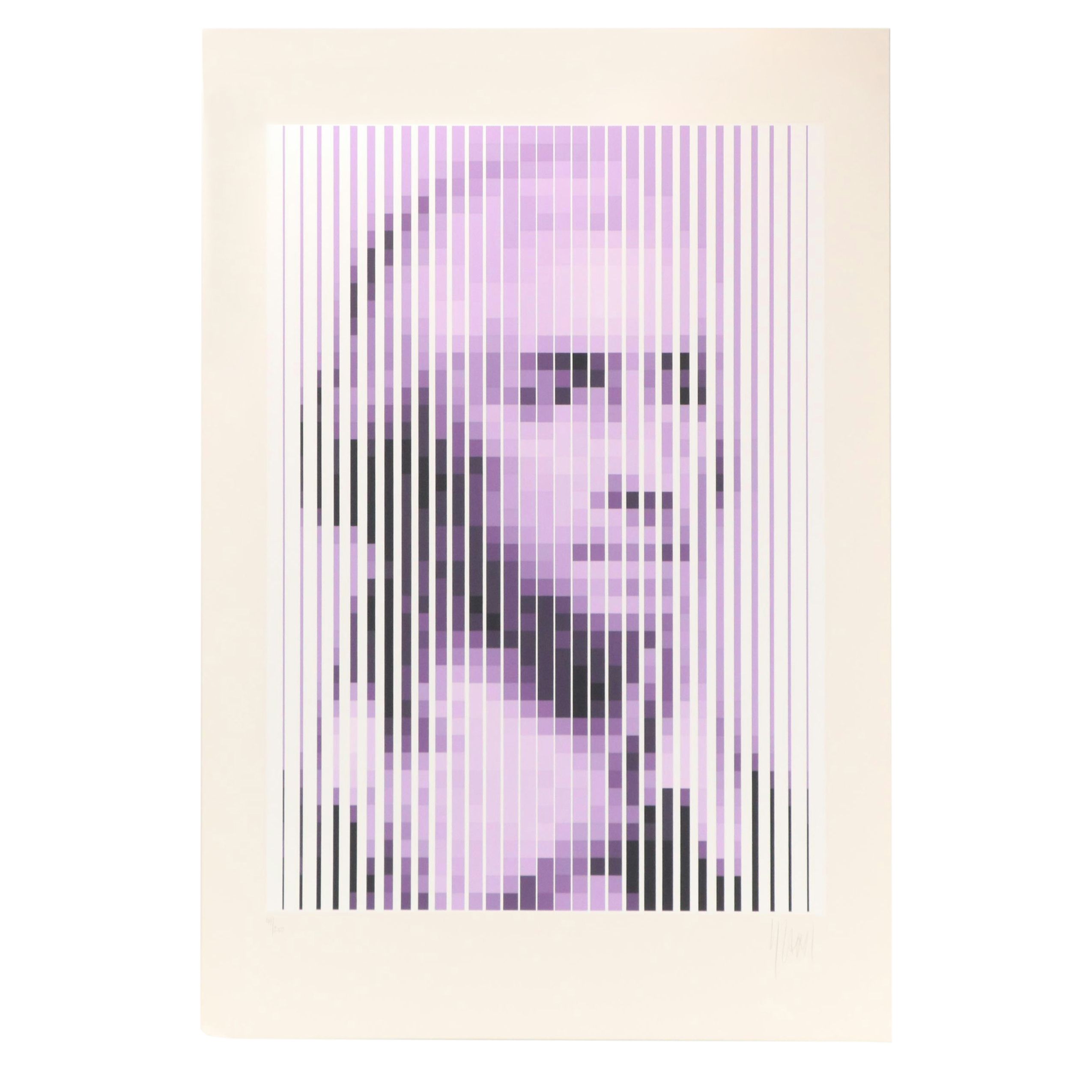 Jean-Pierre “Yvaral” Vasarely Op Art Serigraph "George Washington," Circa 1979