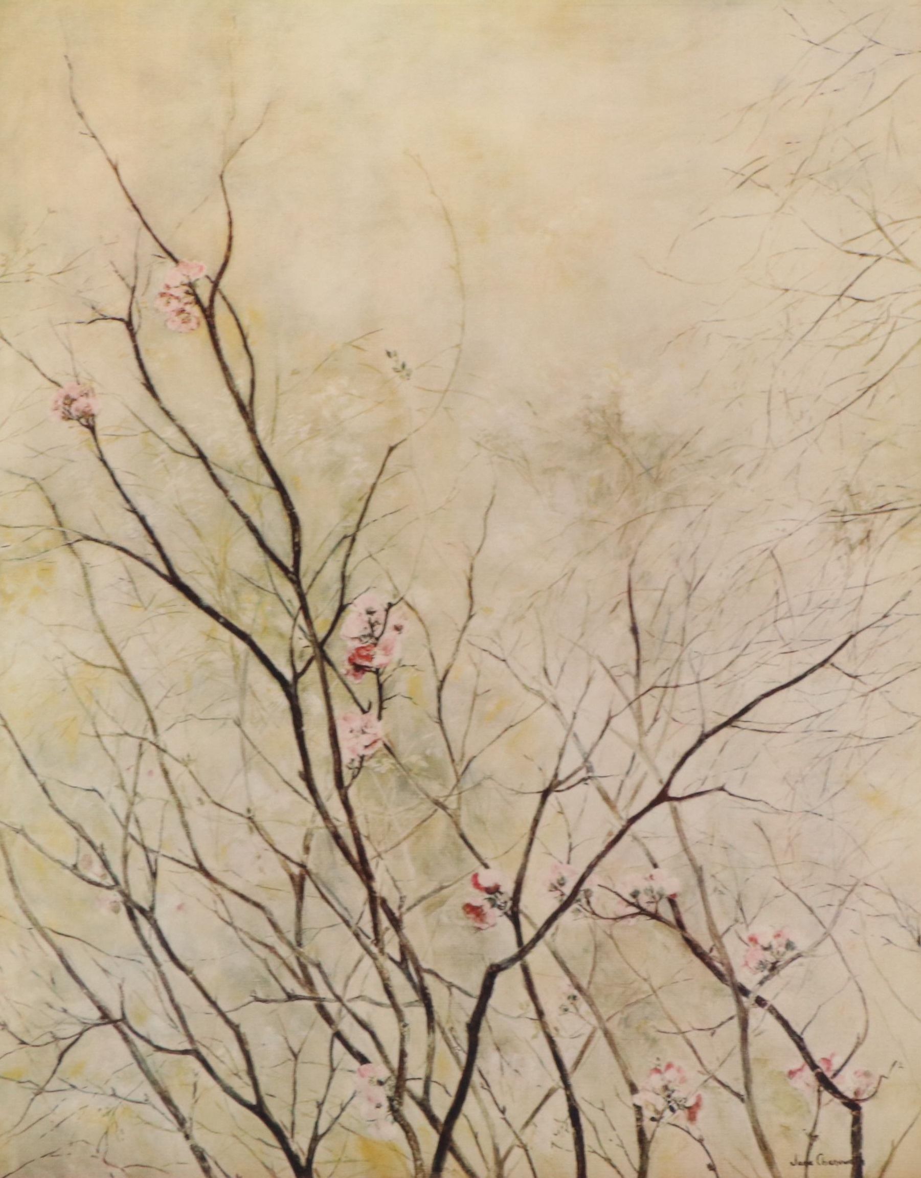 Giclée After Jane Chenoweth "Flowering Quince" Late 20th - Early 21st Century