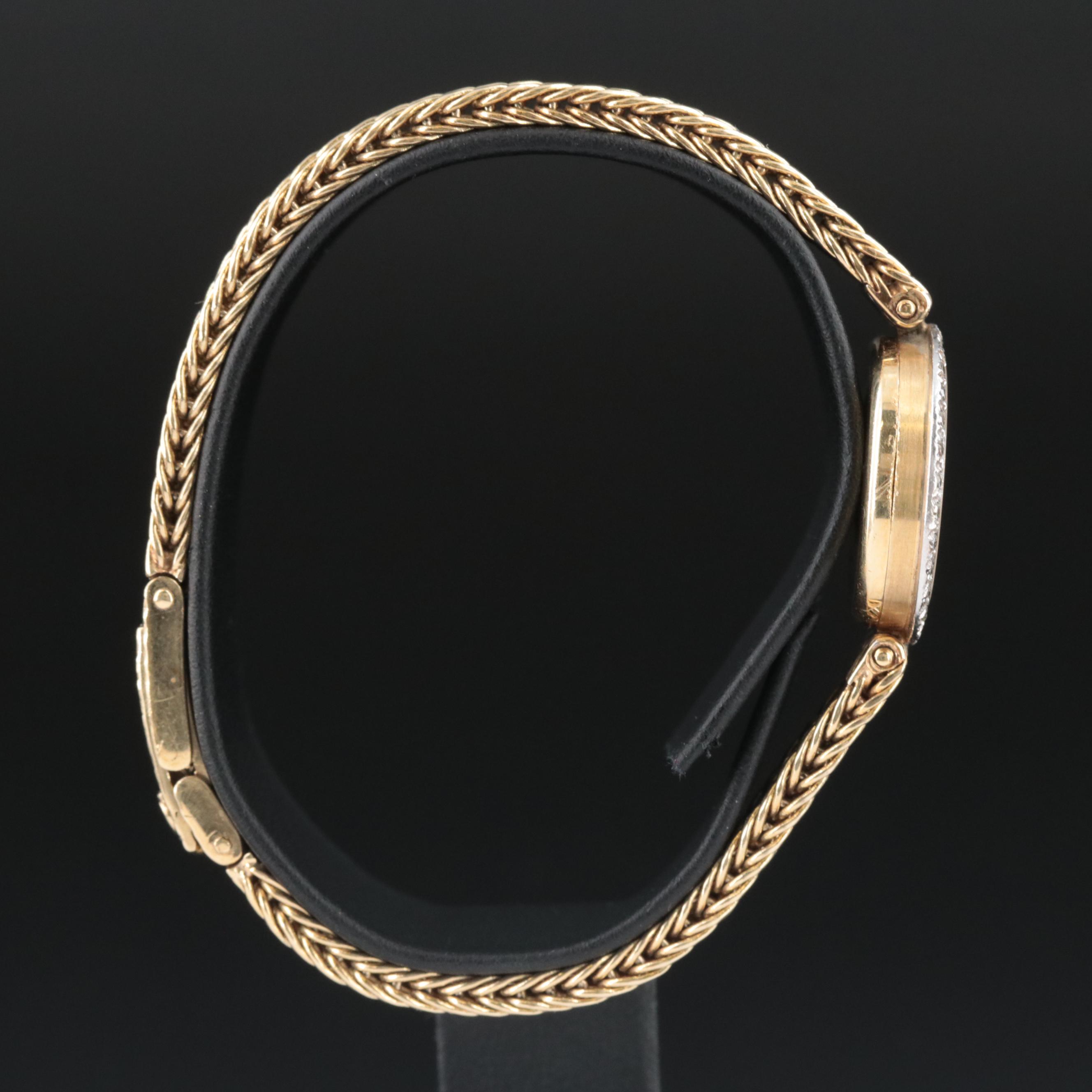 14K Omega Diamond Watch