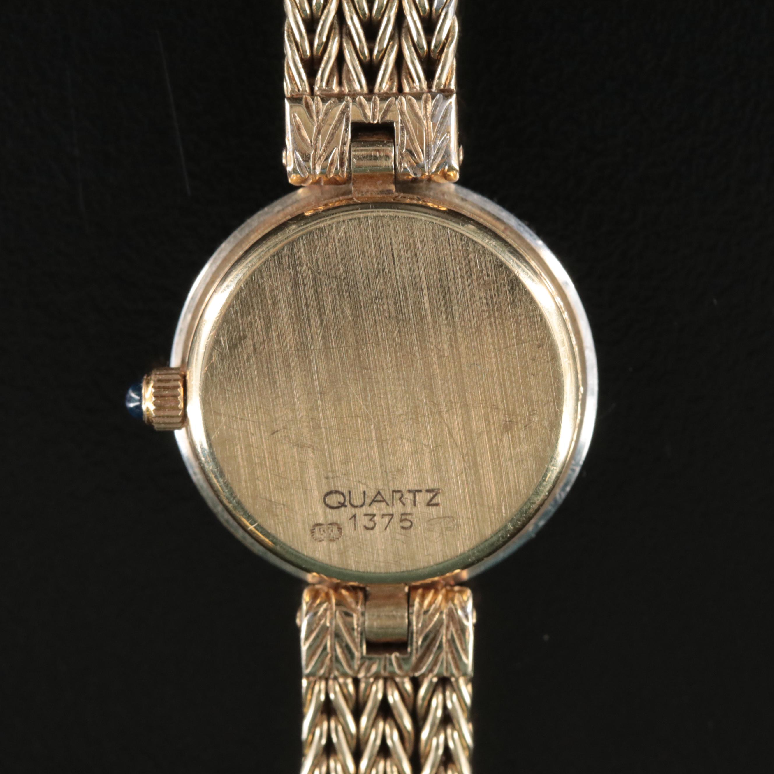 14K Omega Diamond Watch