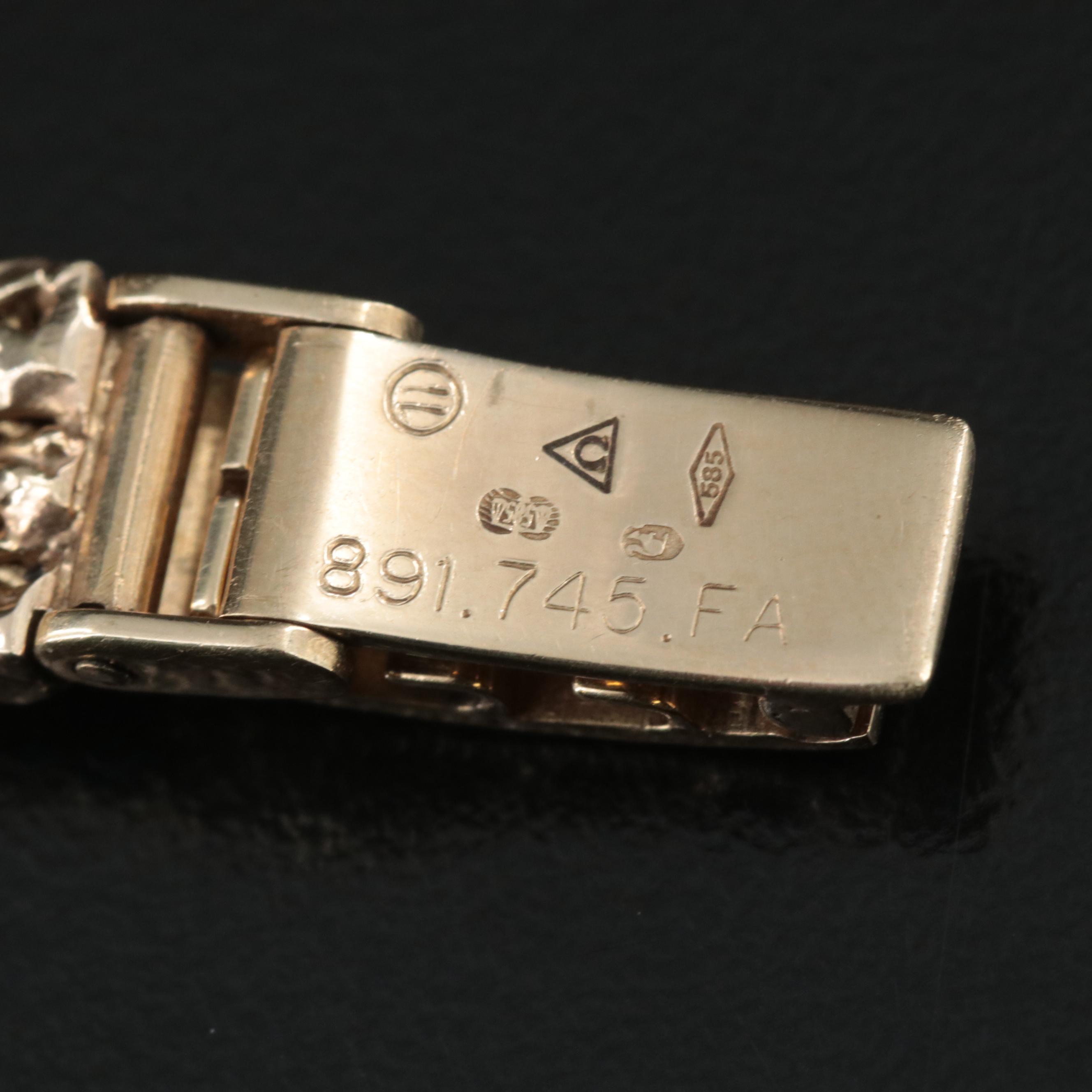 14K Omega Diamond Watch