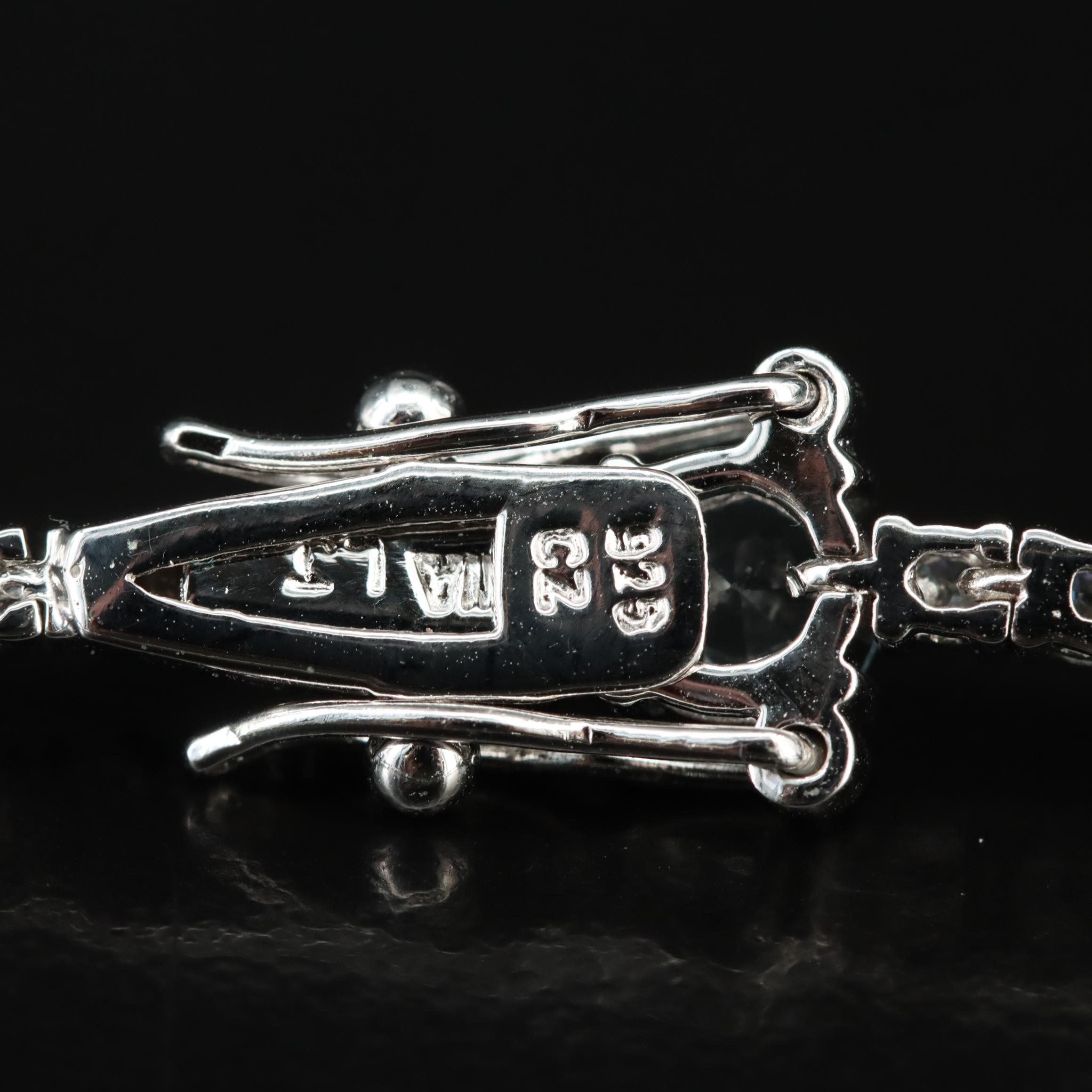 Sterling Sky Blue Topaz and CZ Station Bracelet