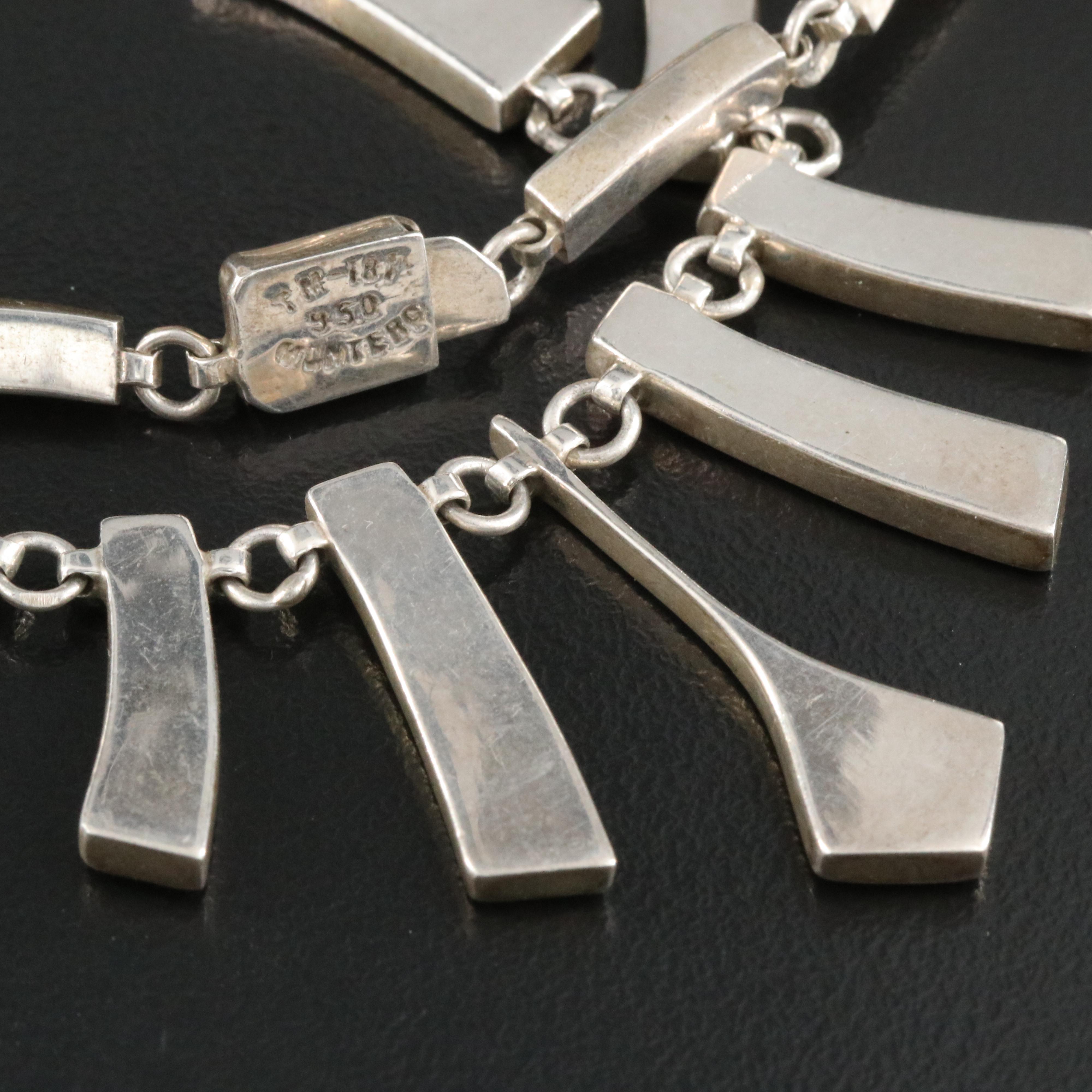 Mexican Montero 950 Silver Opal Necklace