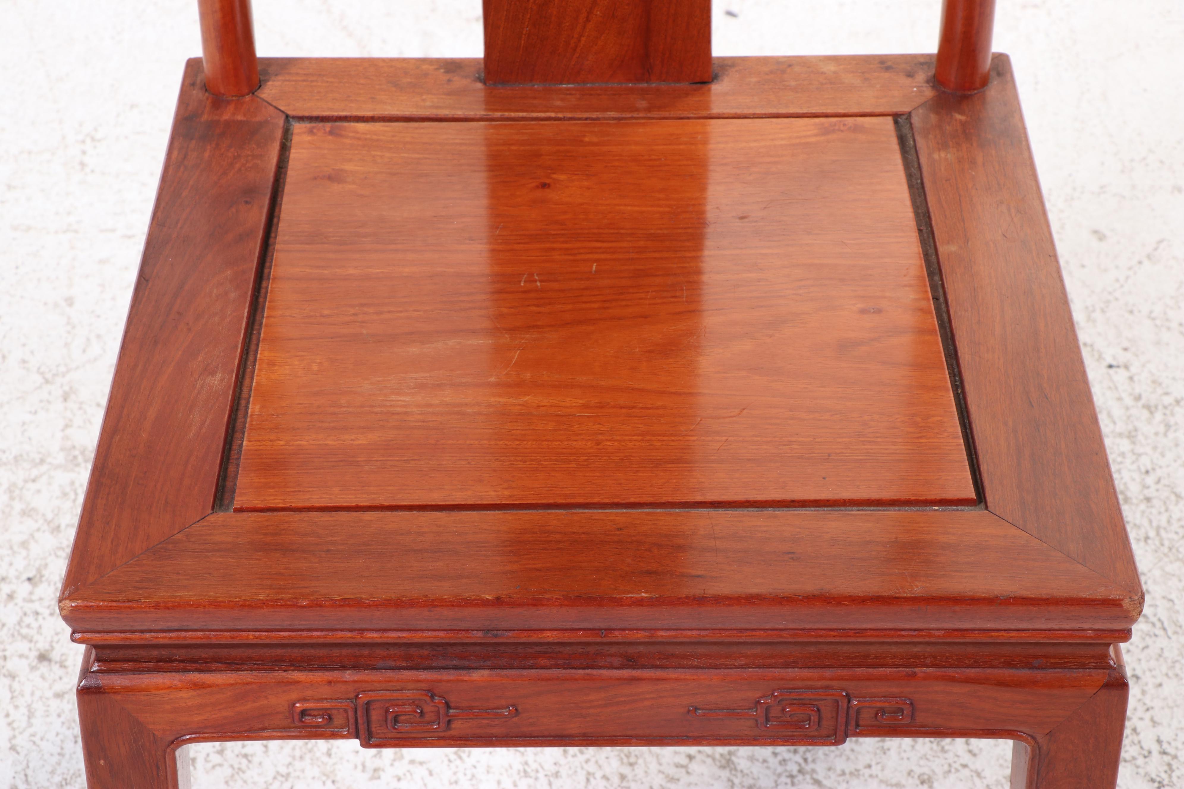 Eight Piece Chinese Rosewood Dining Set with Lazy Susan