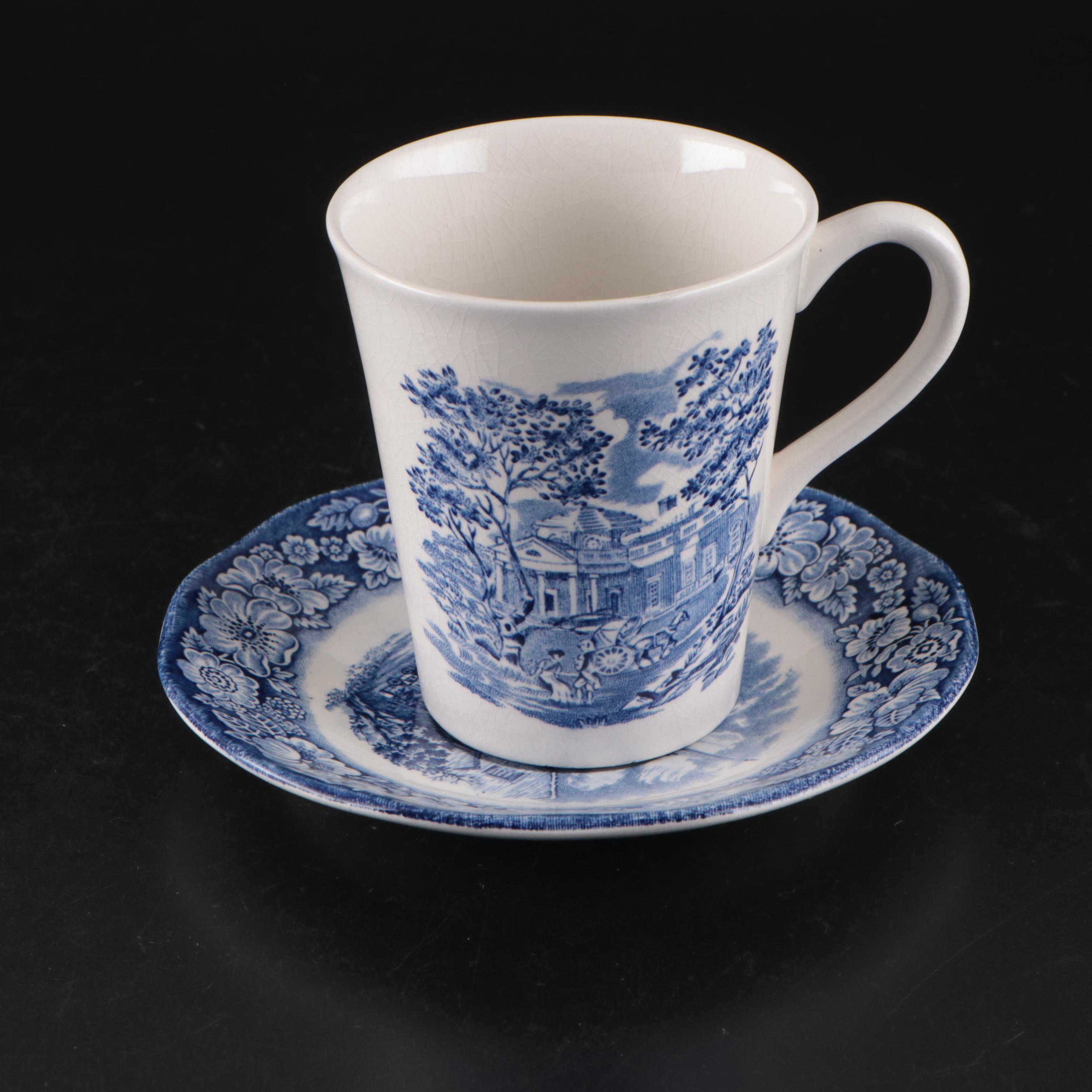 Staffordshire Ironstone Liberty Blue Dinnerware, 1975–1981