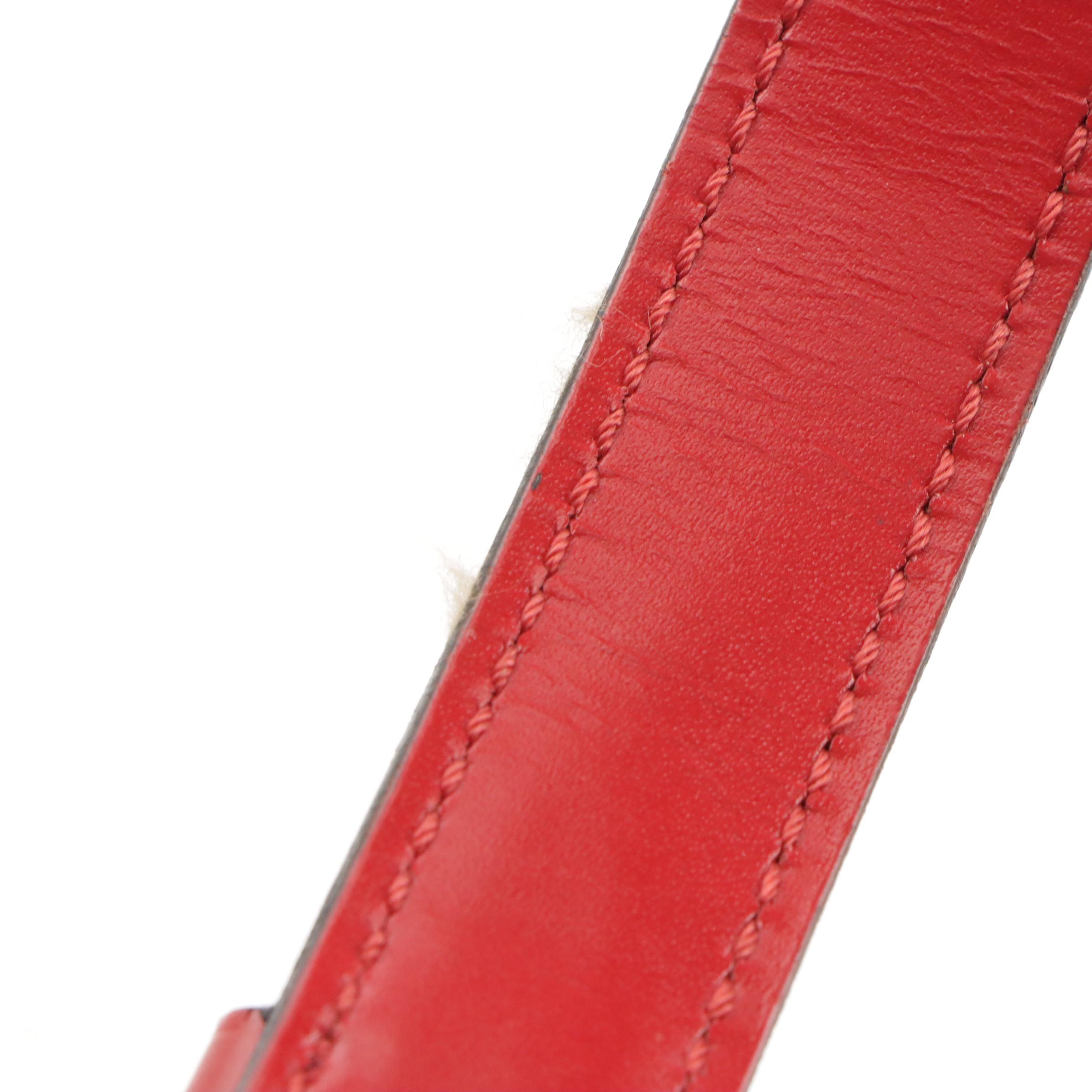 Louis Vuitton Noé Shoulder Bag in Castilian Red Epi and Smooth Leather