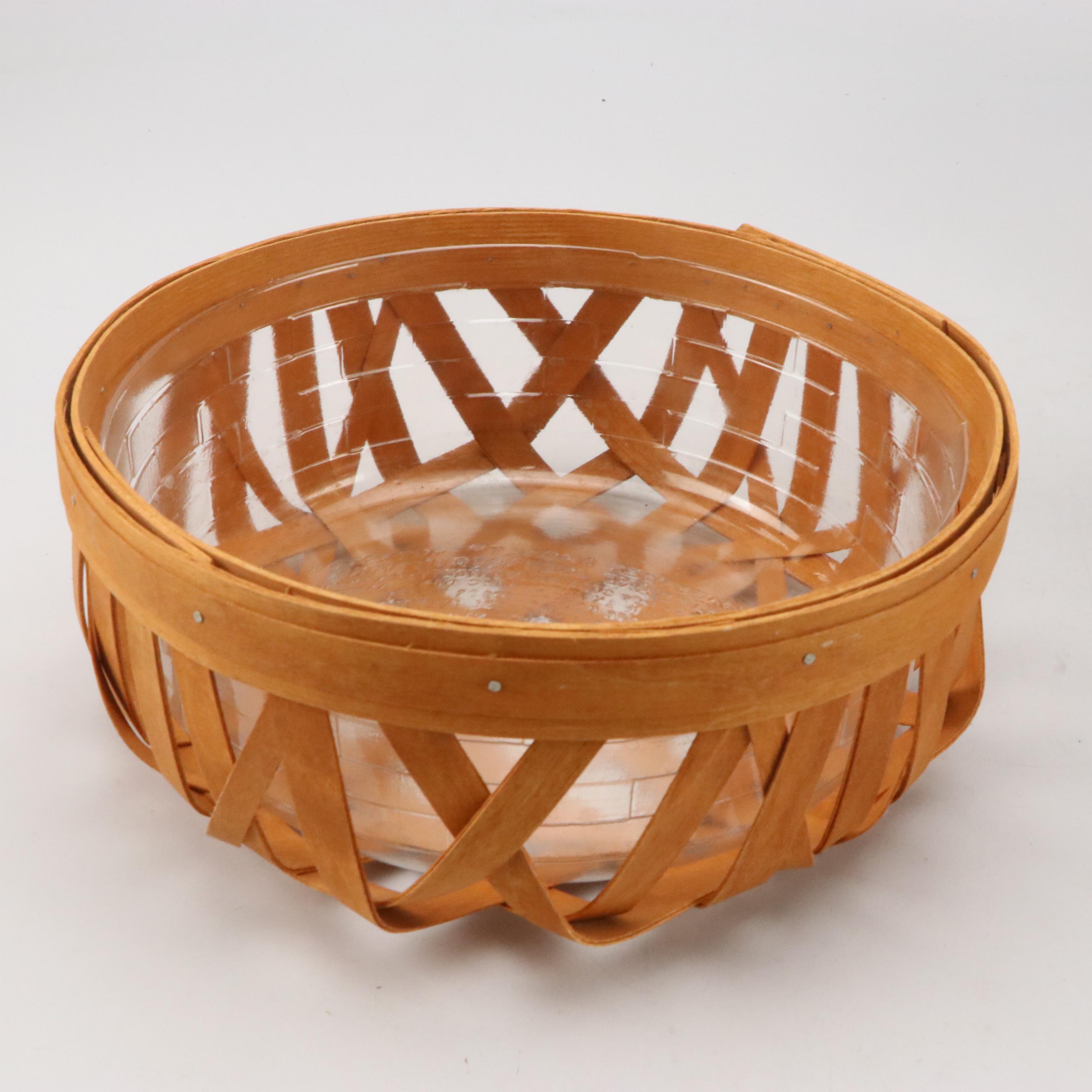 Gerald Henn "Rose Sponge" Ceramic Bowl and Wood Basket with More