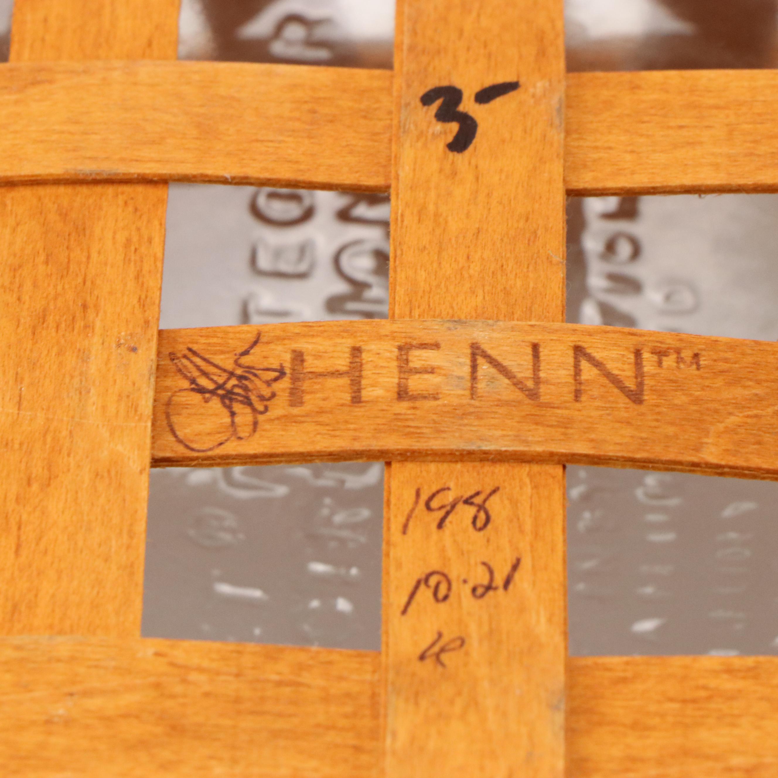 Gerald Henn "Rose Sponge" Ceramic Bowl and Wood Basket with More