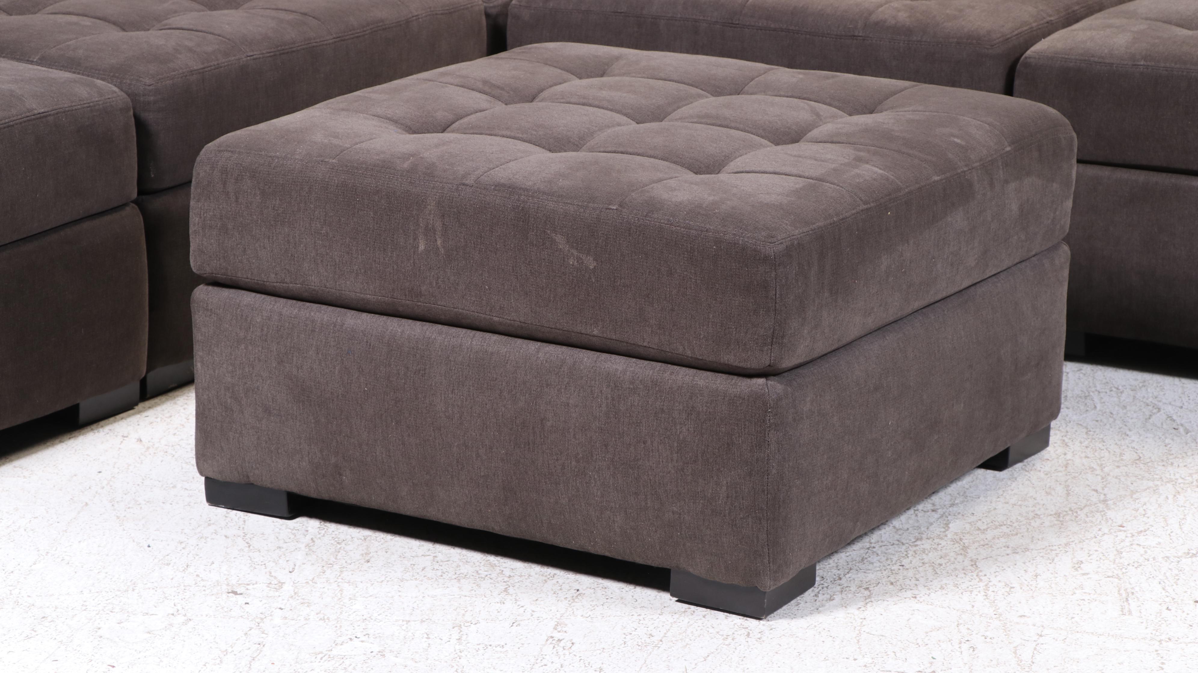 Jonathan Louis Inc. Upholstered Sectional Sofa with Ottoman