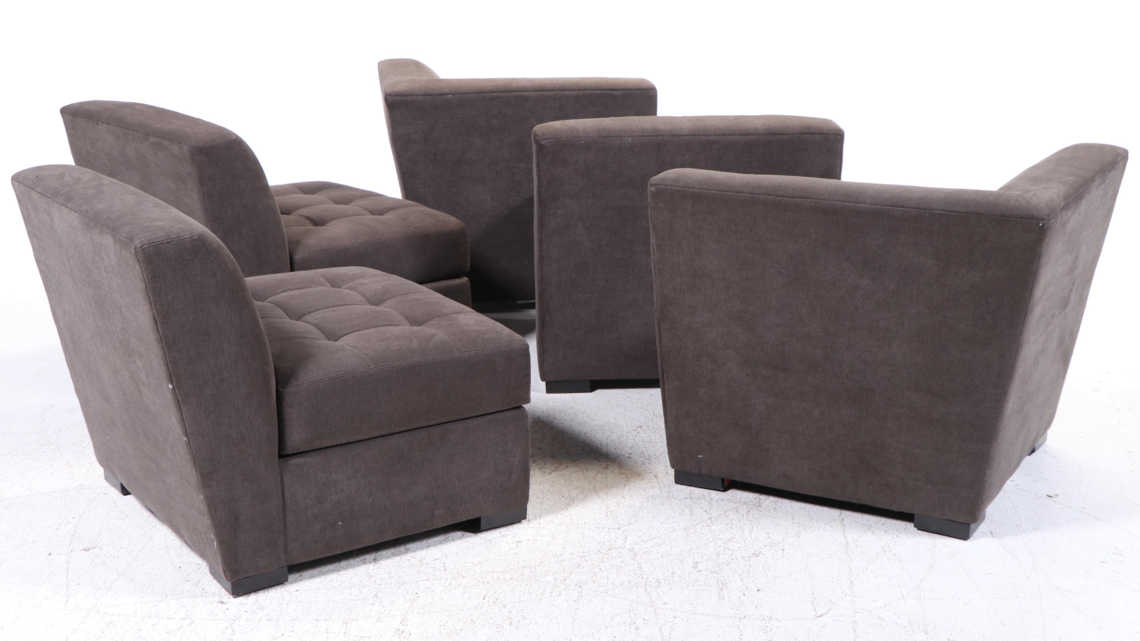 Jonathan Louis Inc. Upholstered Sectional Sofa with Ottoman