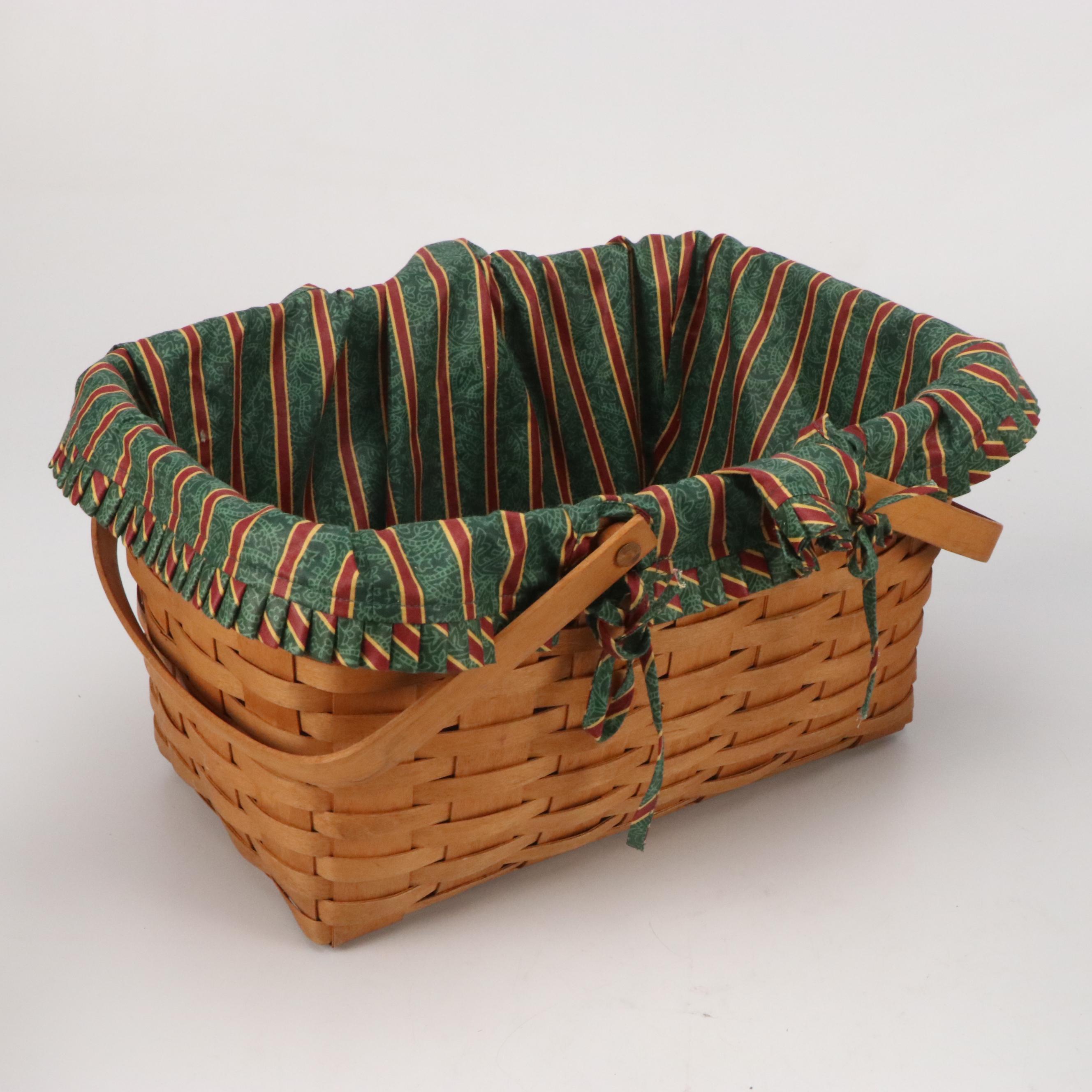 Longaberger Wood Double Handle Baskets with Ceramic Tags and More