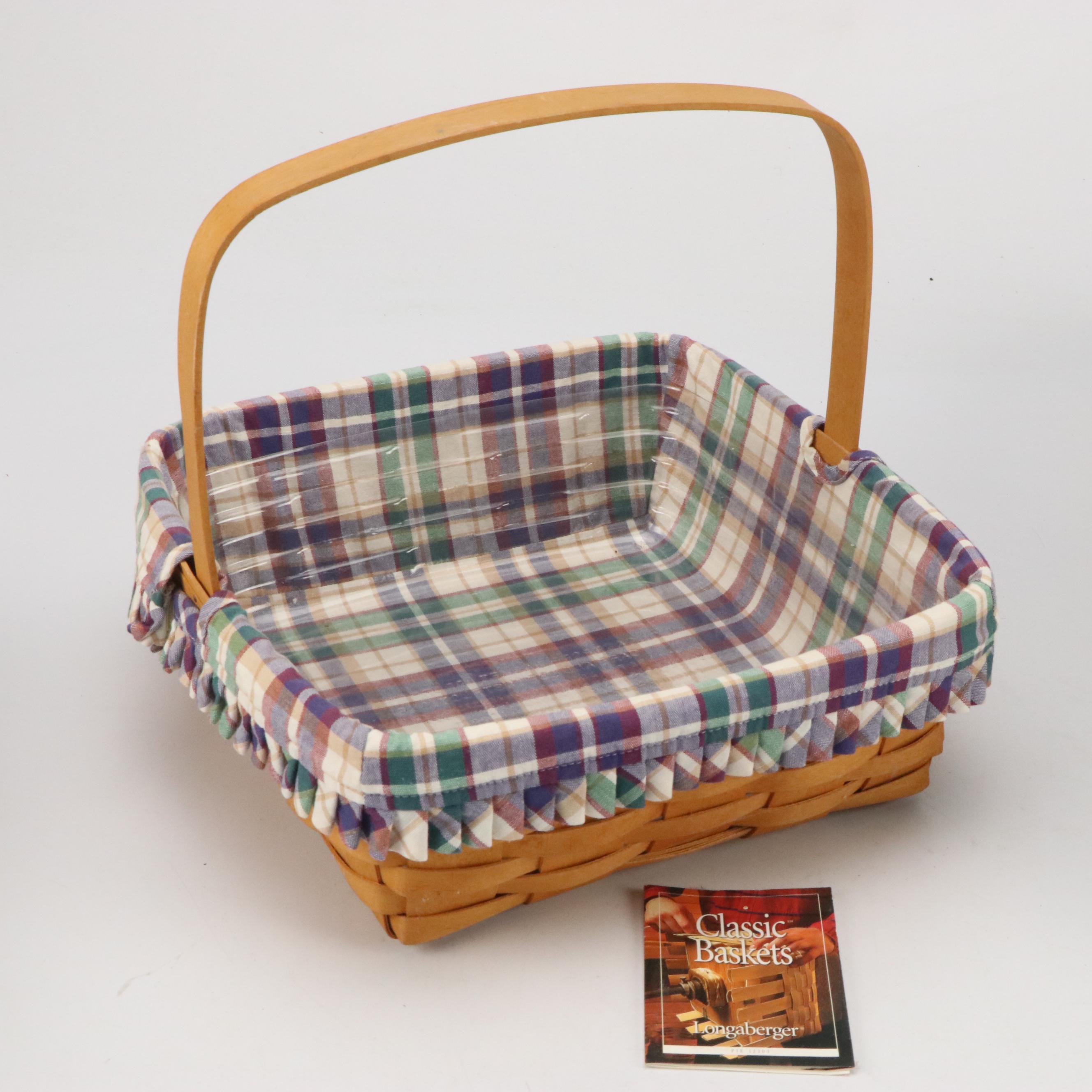 Longaberger Wood Double Handle Baskets with Ceramic Tags and More