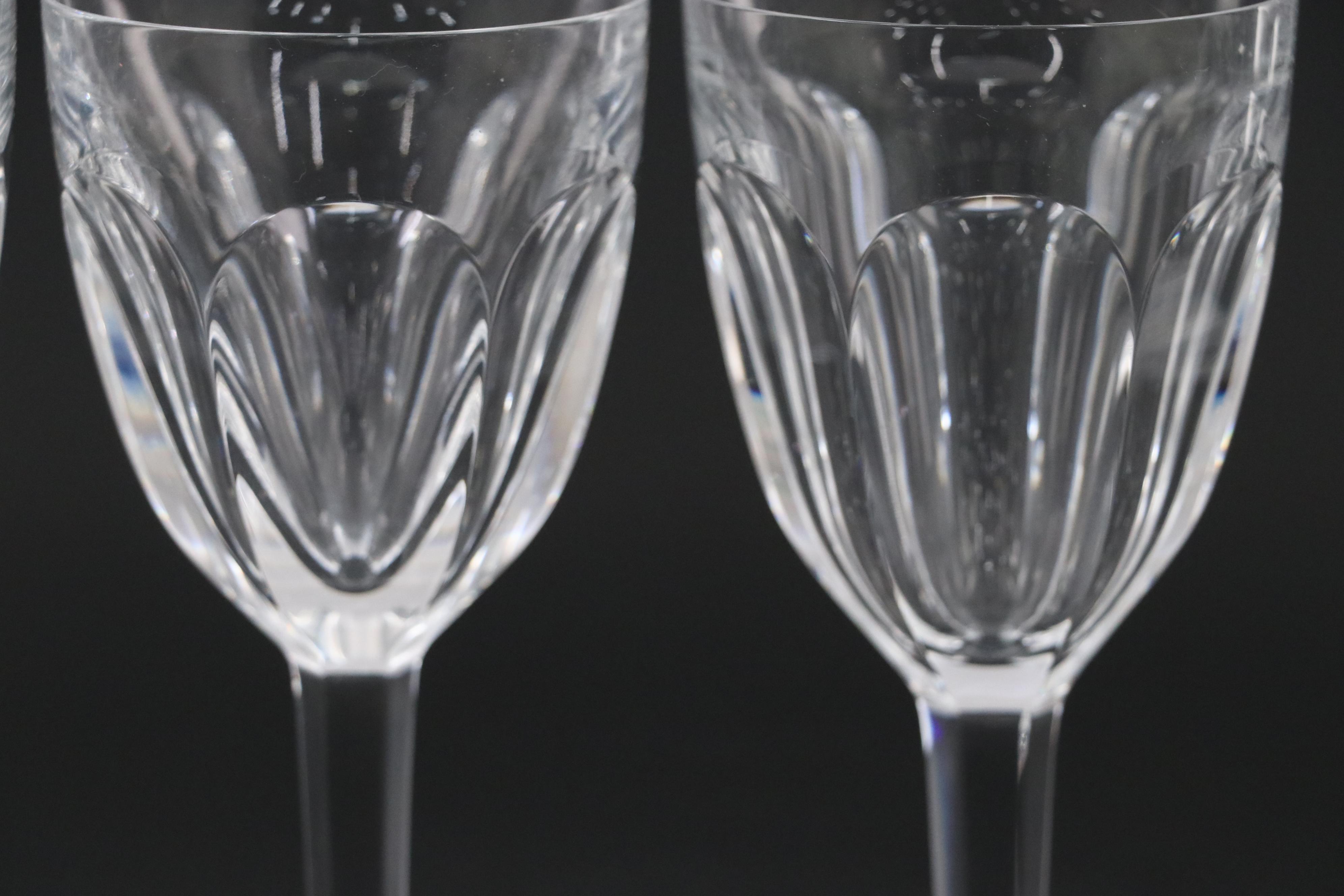 Baccarat Crystal "Compiegne" Claret Wine Glasses, 1911-1986