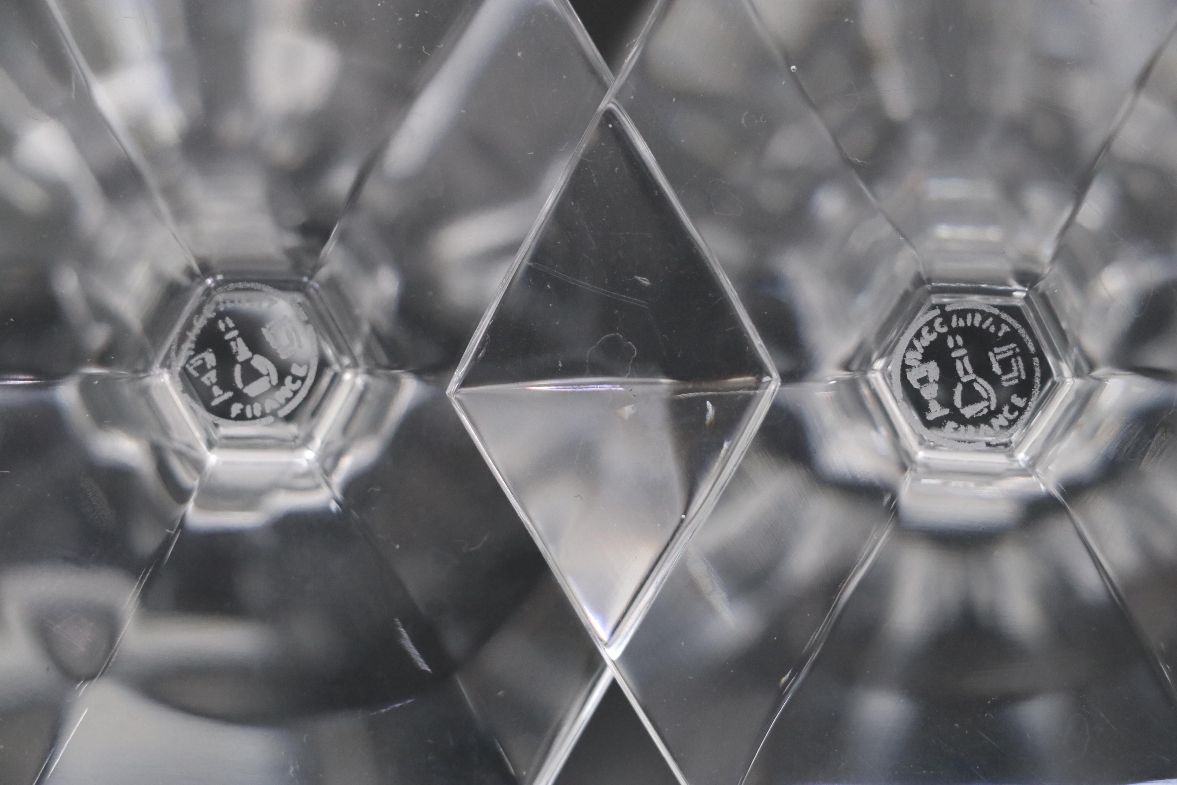 Baccarat Crystal "Compiegne" Claret Wine Glasses, 1911-1986