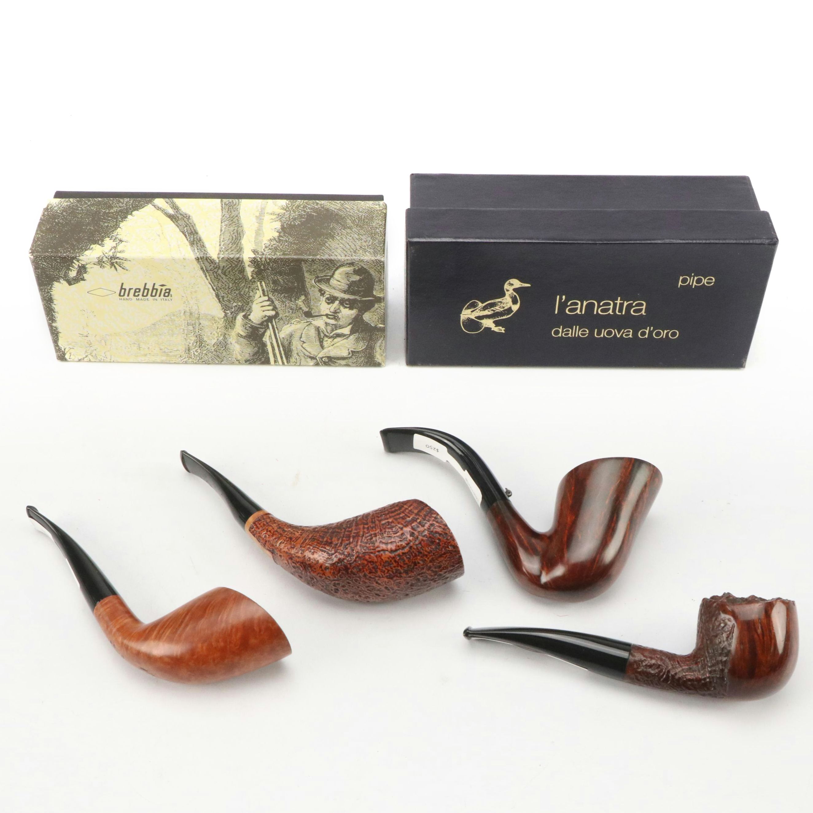 Italian Burlwood and More Briar Wood Tobacco Pipes
