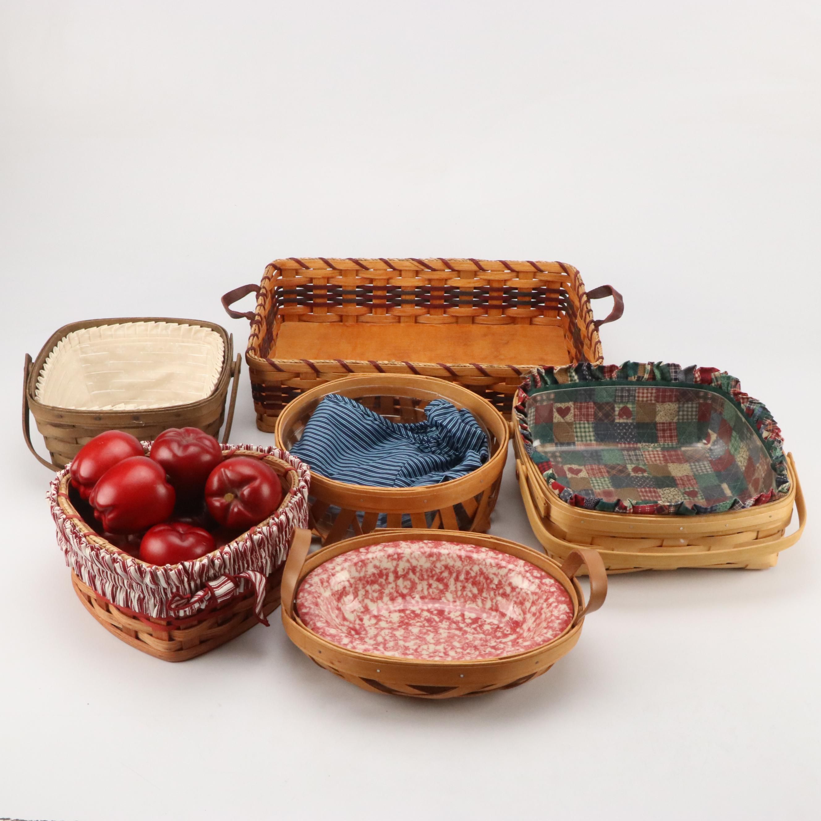 Gerald Henn "Rose Sponge" Ceramic Bowl and Wood Basket with More