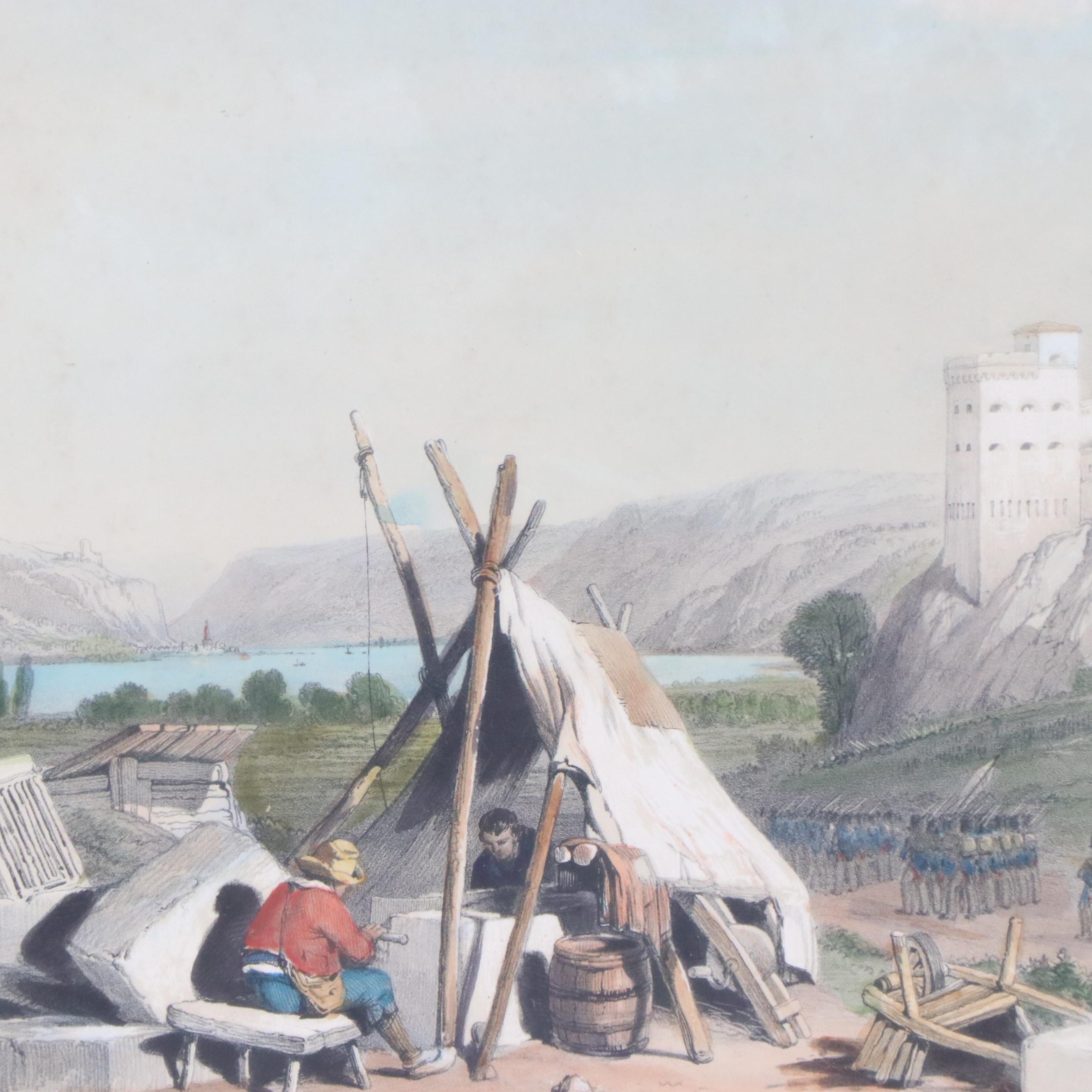 Andrew Picken Lithograph "Forts Constantine & Alexander...," 1838