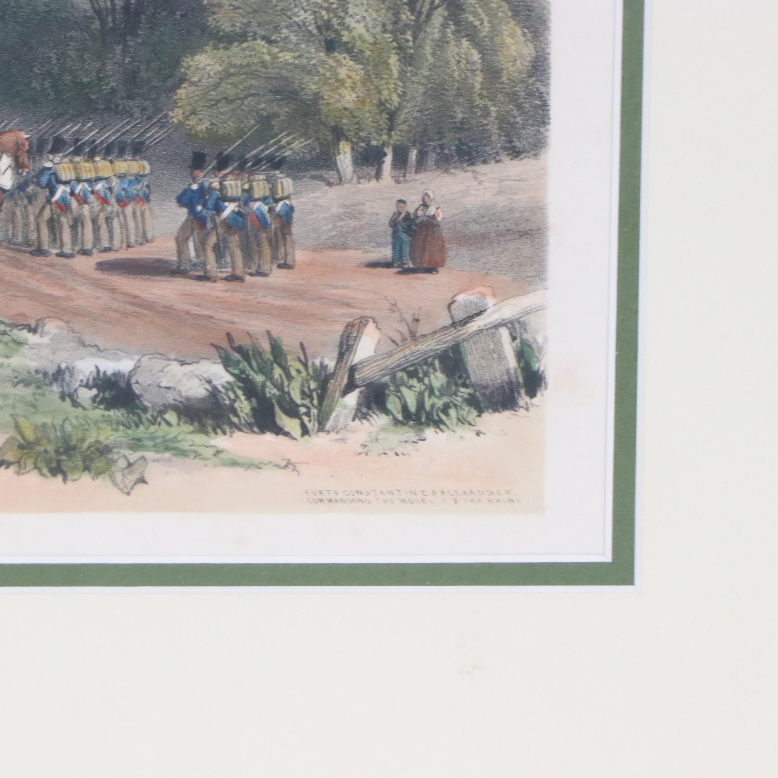 Andrew Picken Lithograph "Forts Constantine & Alexander...," 1838