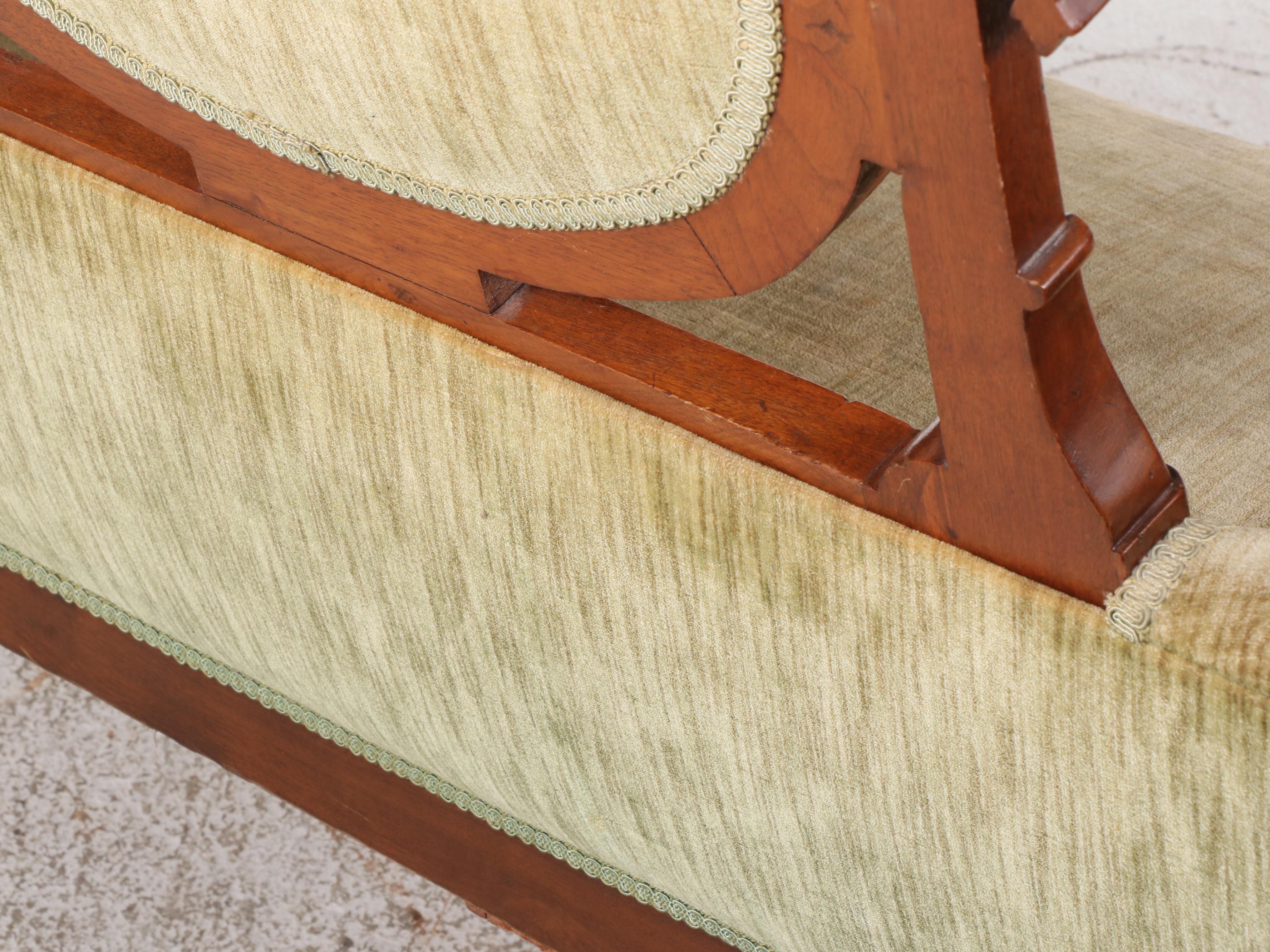 Renaissance Revival Carved and Burl Walnut Sofa, Manner of John Jeliff, c. 1870