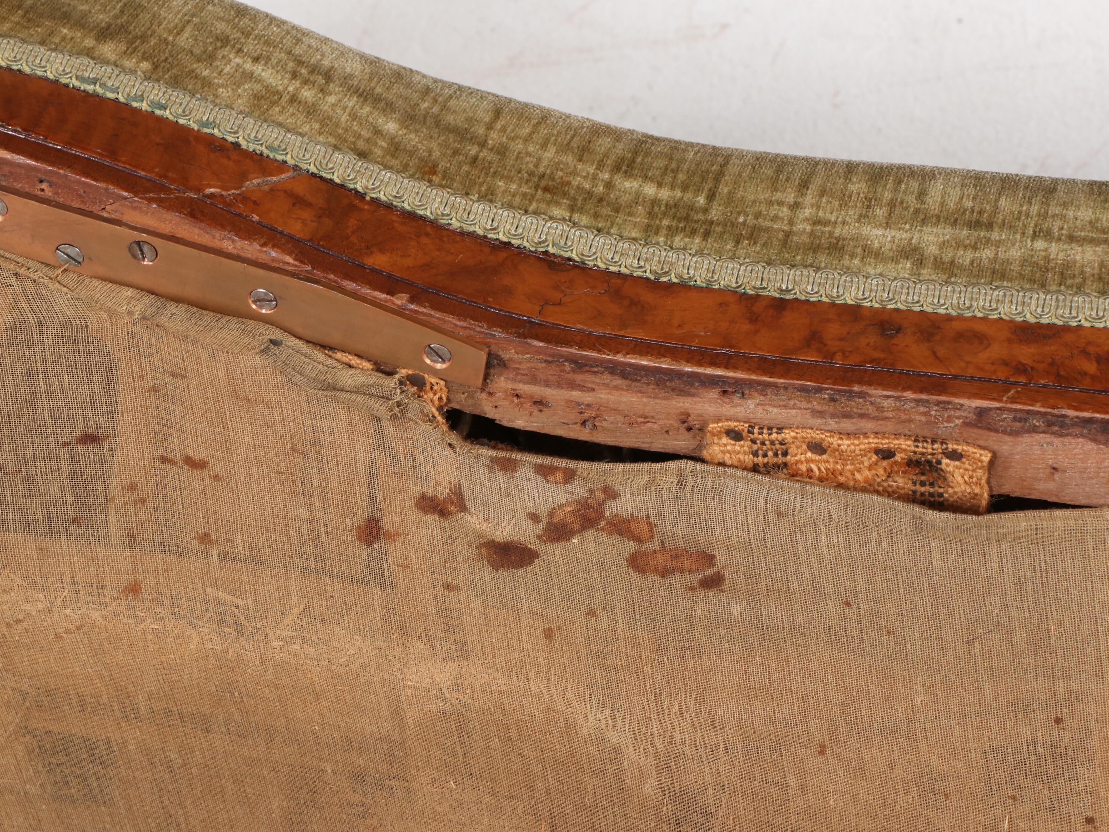 Renaissance Revival Carved and Burl Walnut Sofa, Manner of John Jeliff, c. 1870