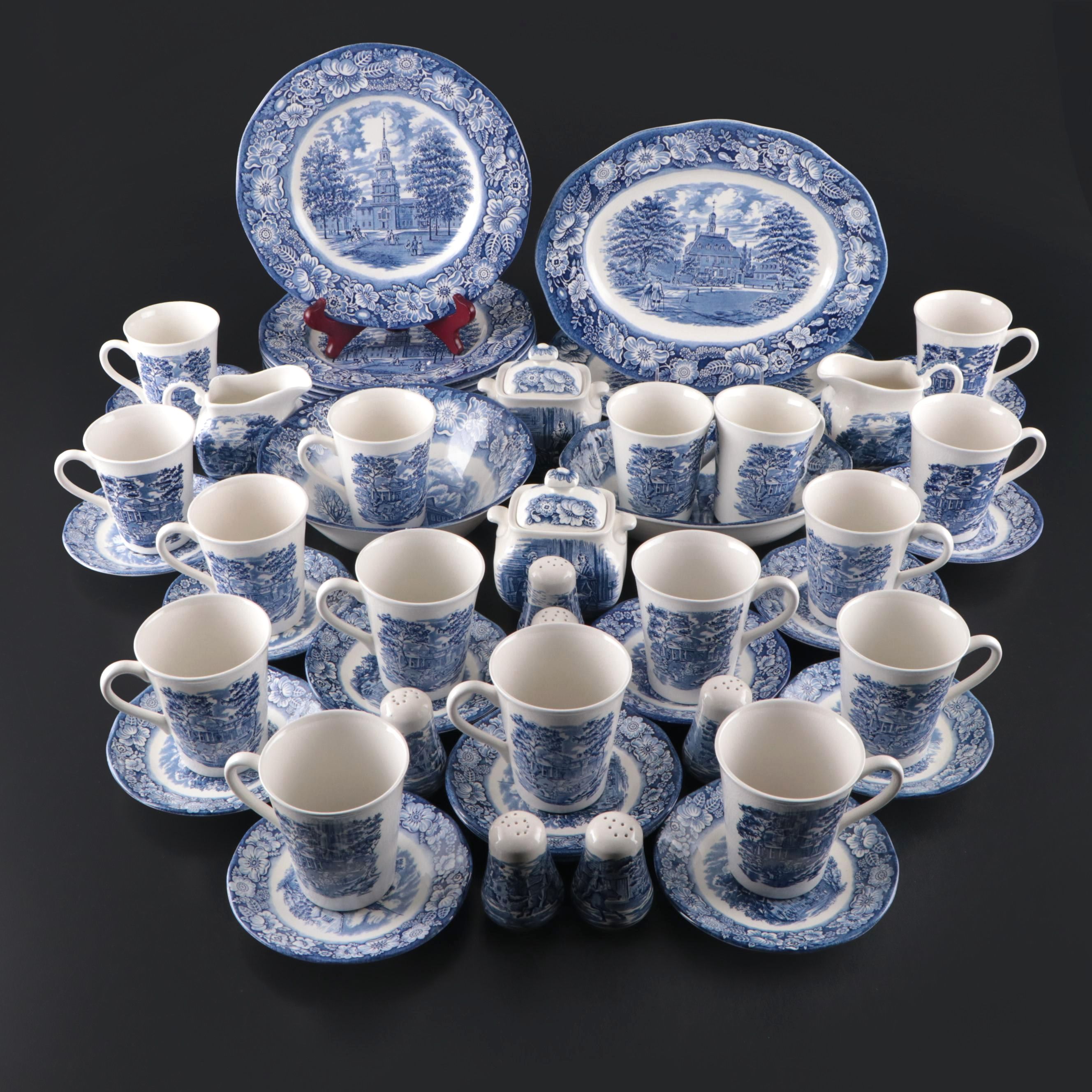 Staffordshire Ironstone Liberty Blue Dinnerware, 1975–1981
