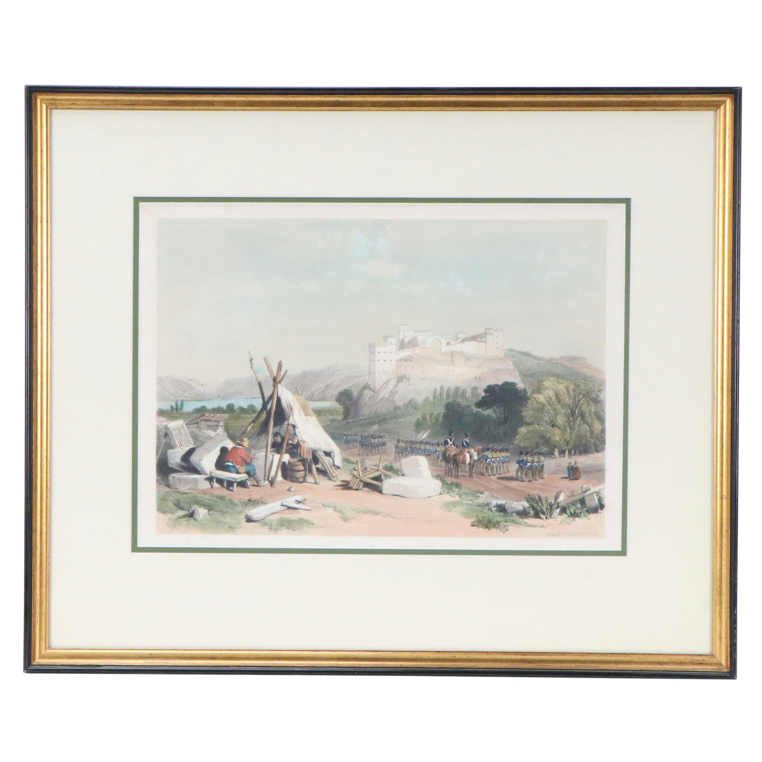 Andrew Picken Lithograph "Forts Constantine & Alexander...," 1838