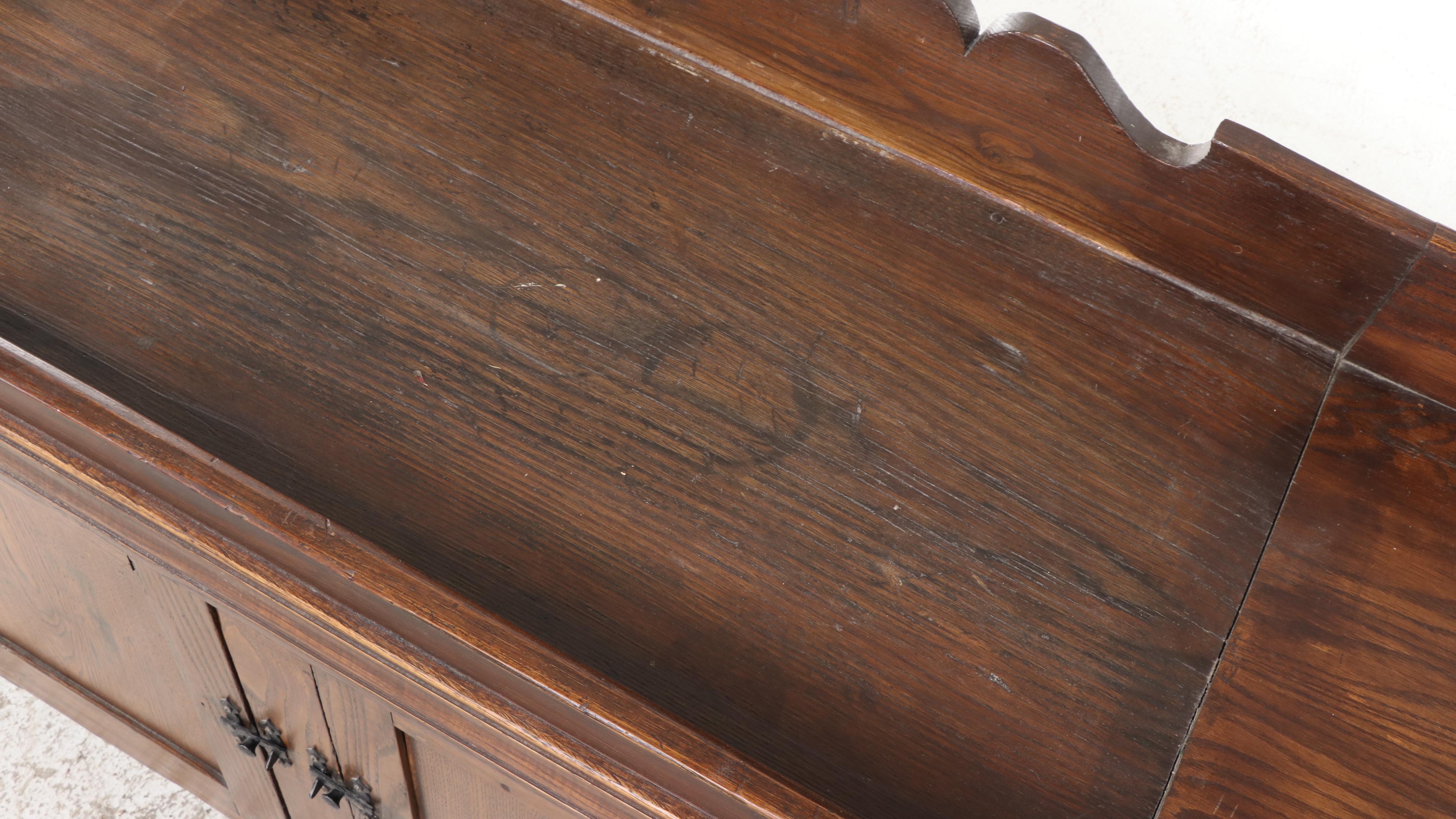 American Primitive Oak Dry Sink, 19th Century