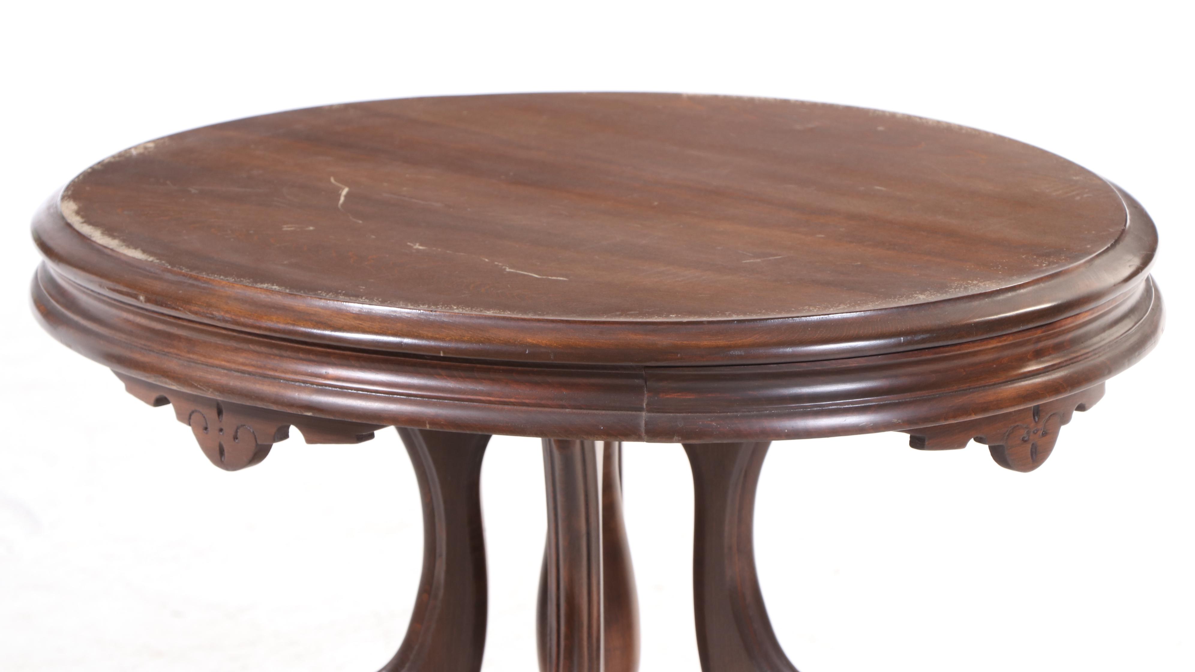 Victorian Hardwood Side Table, Late 19th Century