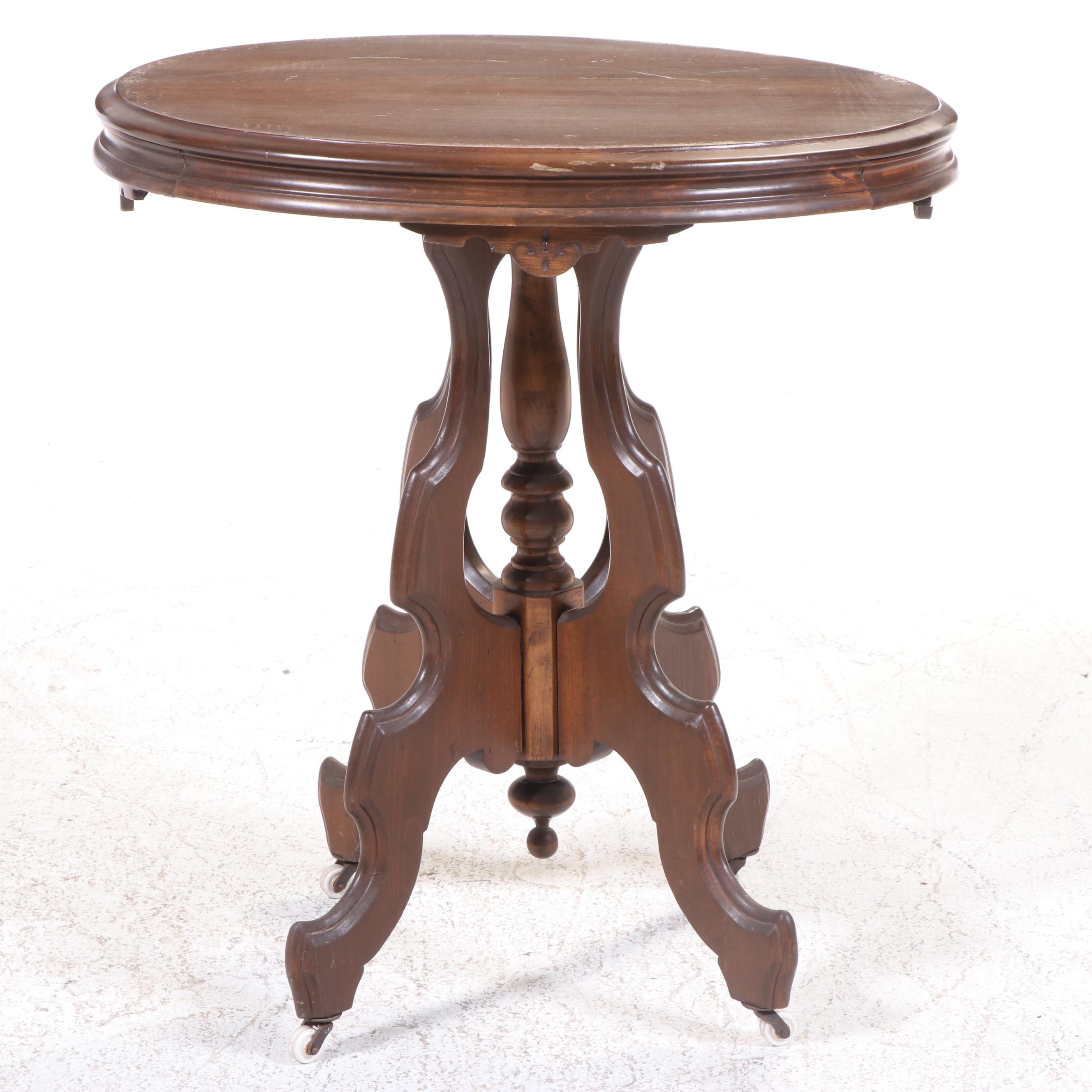 Victorian Hardwood Side Table, Late 19th Century