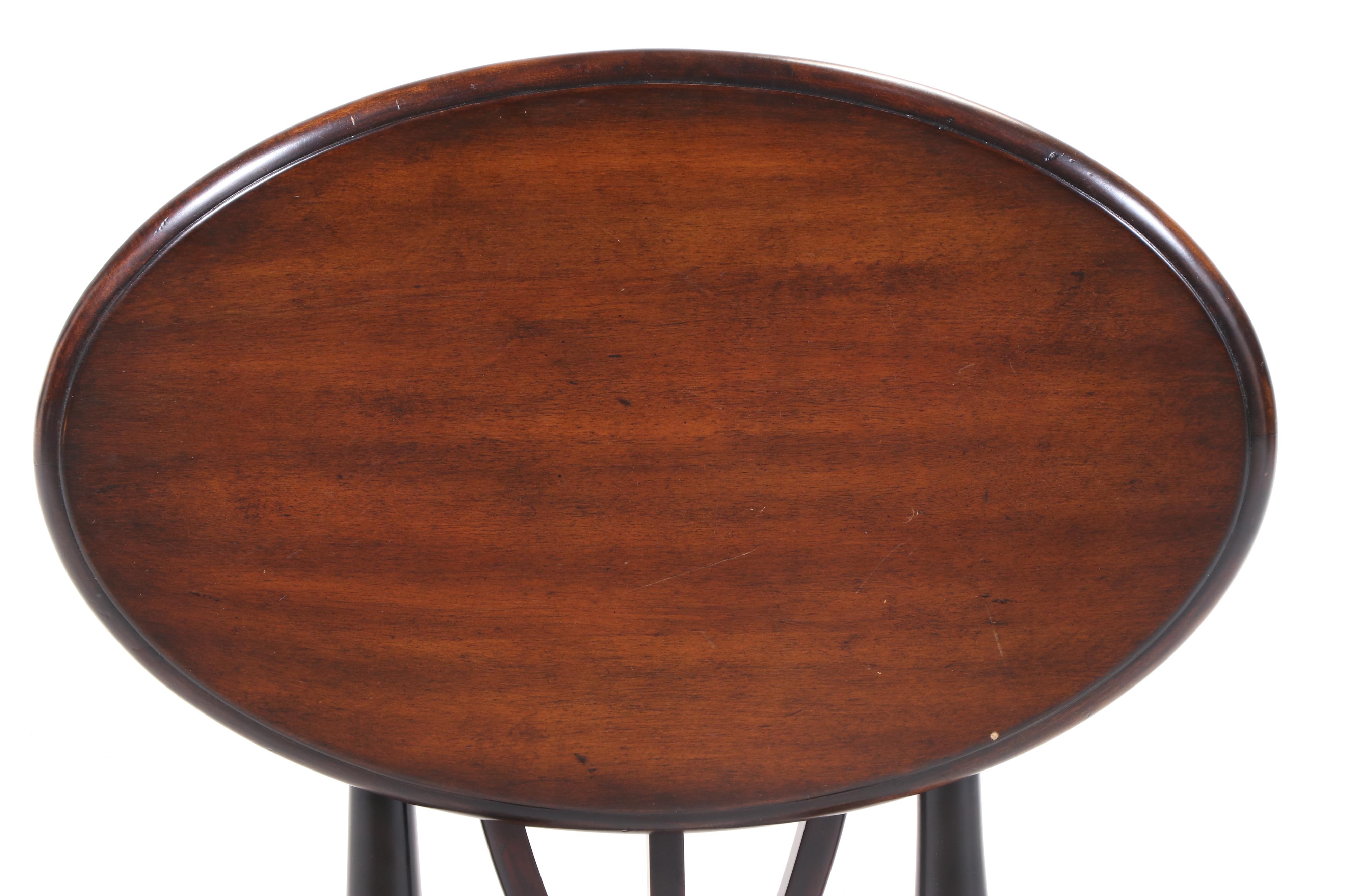 French Provincial Style Hardwood Tilt-Top Side Table