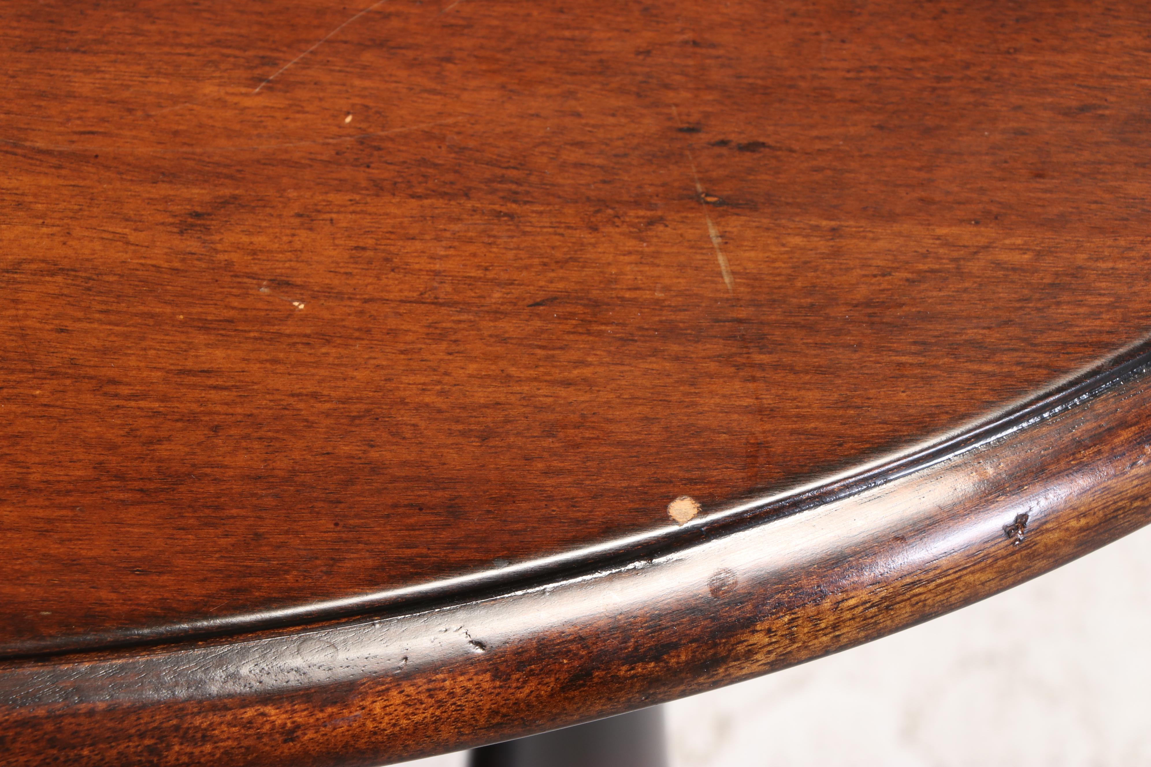 French Provincial Style Hardwood Tilt-Top Side Table