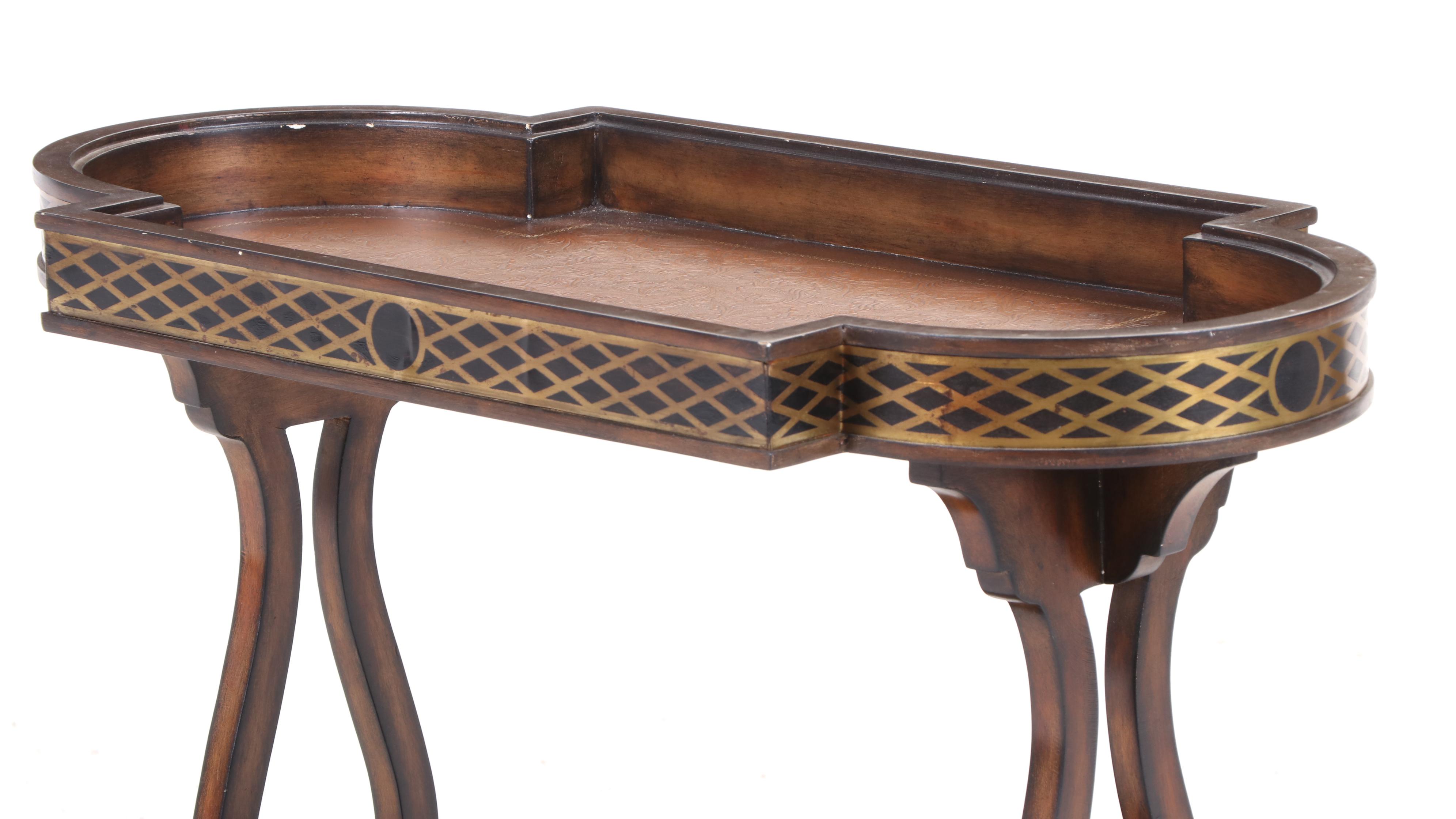 Hooker Furniture Directoire Style Gilt Metal-Mounted Hardwood Vide Poche