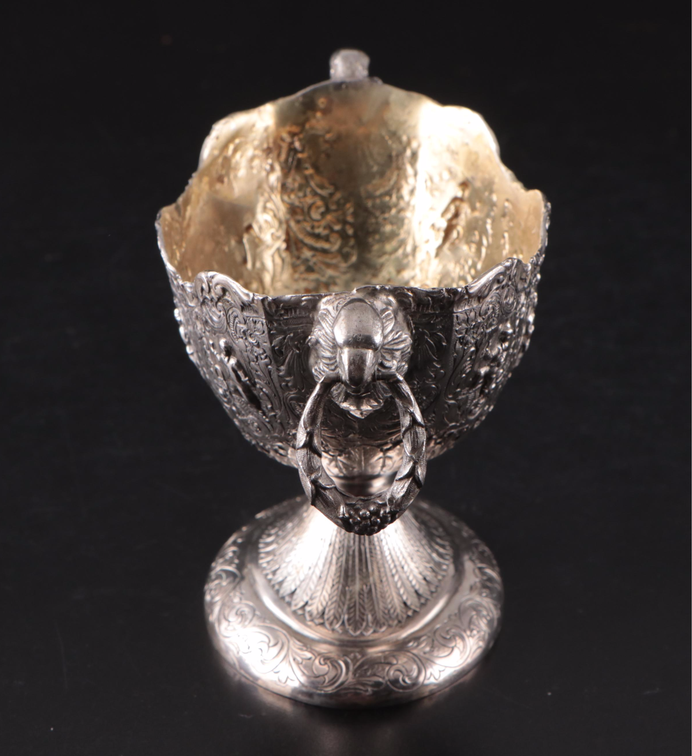 E.G. Webster & Son Silver Plate Scenic Footed Bowl