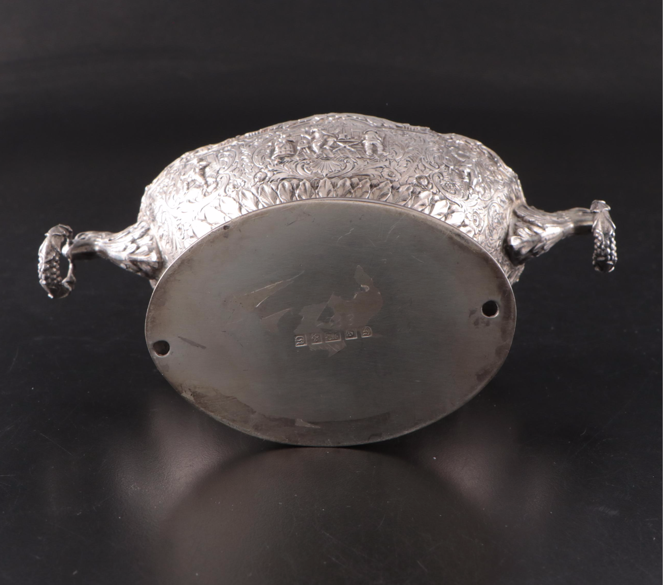 E.G. Webster & Son Silver Plate Scenic Footed Bowl