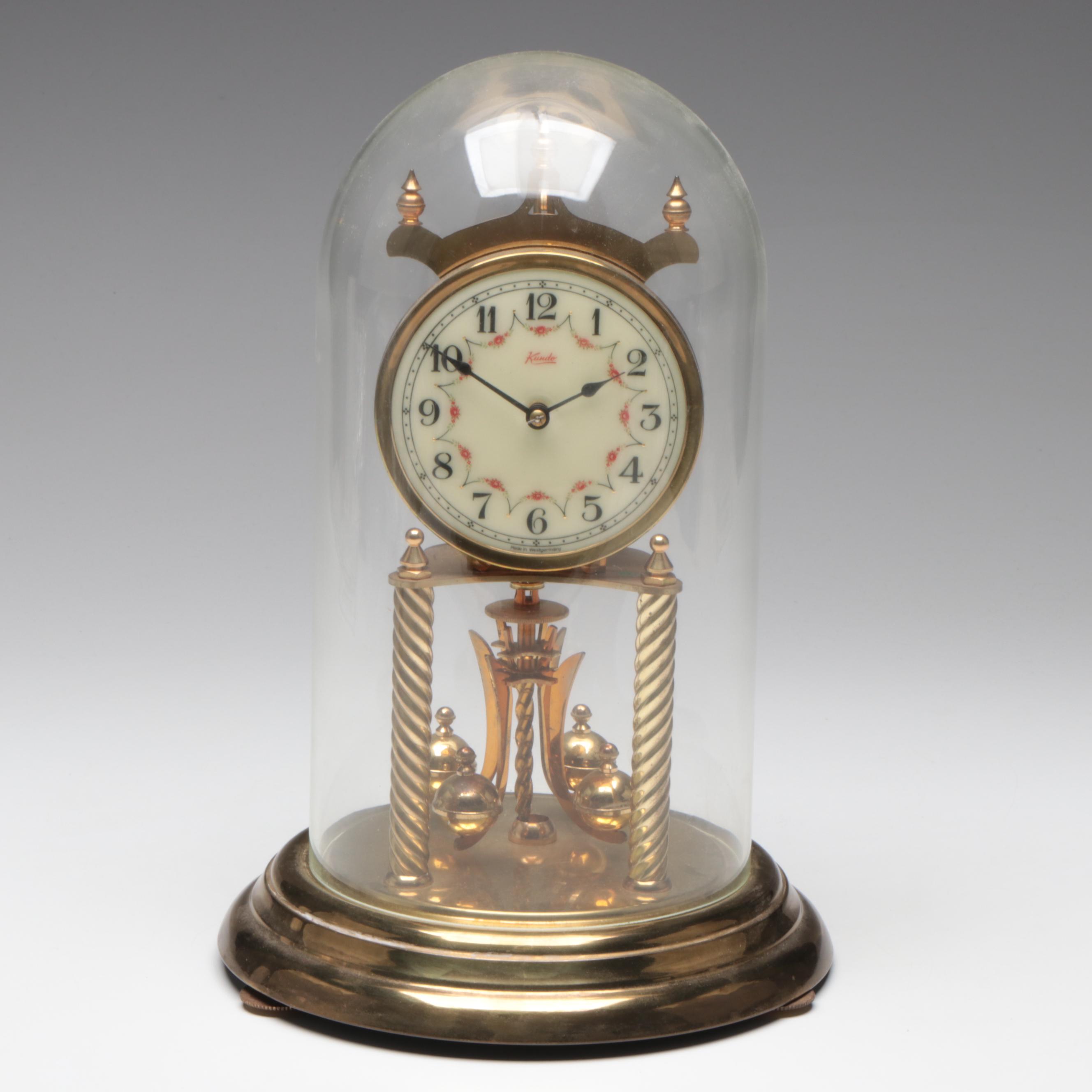 Kundo Keininger & Obergfell Anniversary Clock, Mid to Late 20th C.