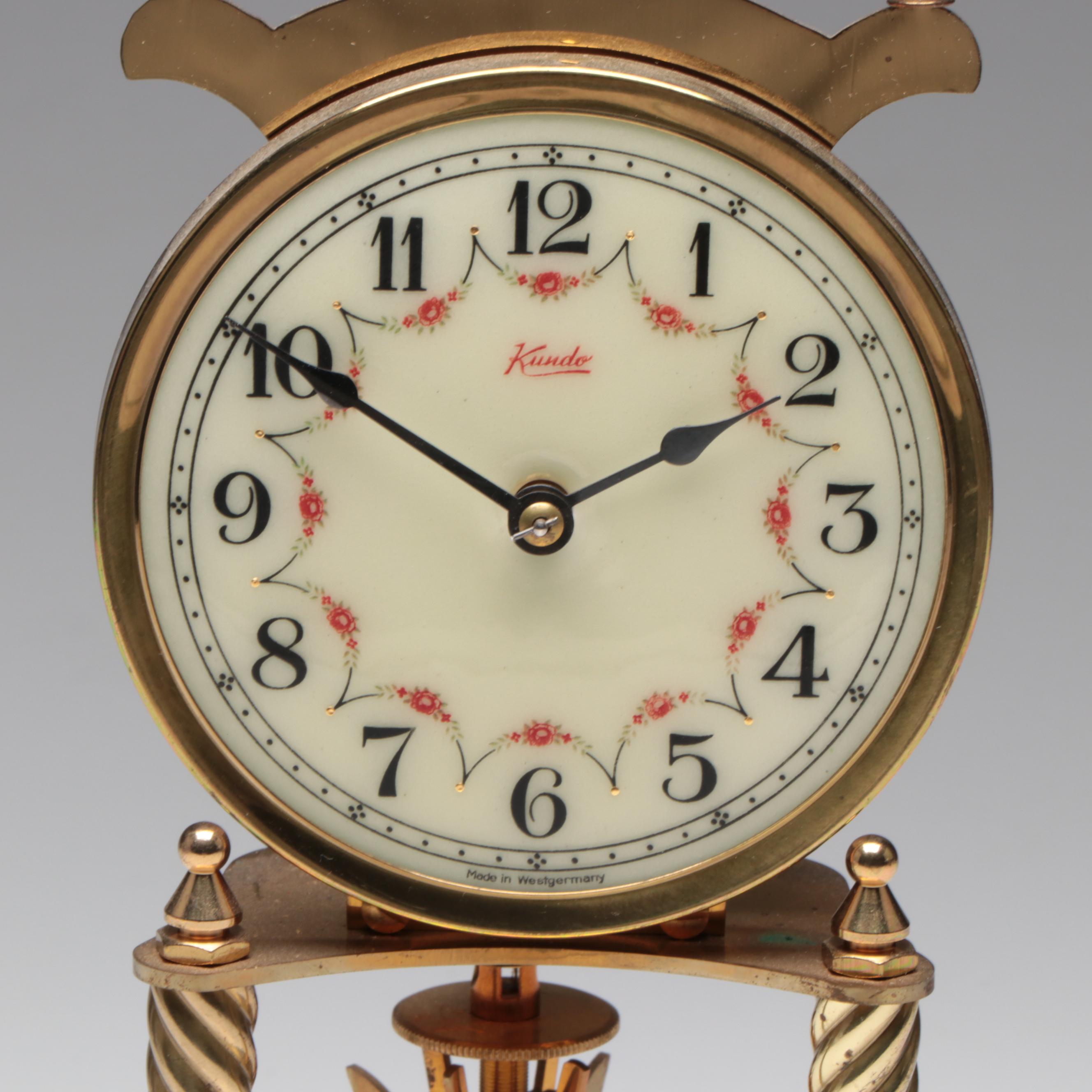 Kundo Keininger & Obergfell Anniversary Clock, Mid to Late 20th C.