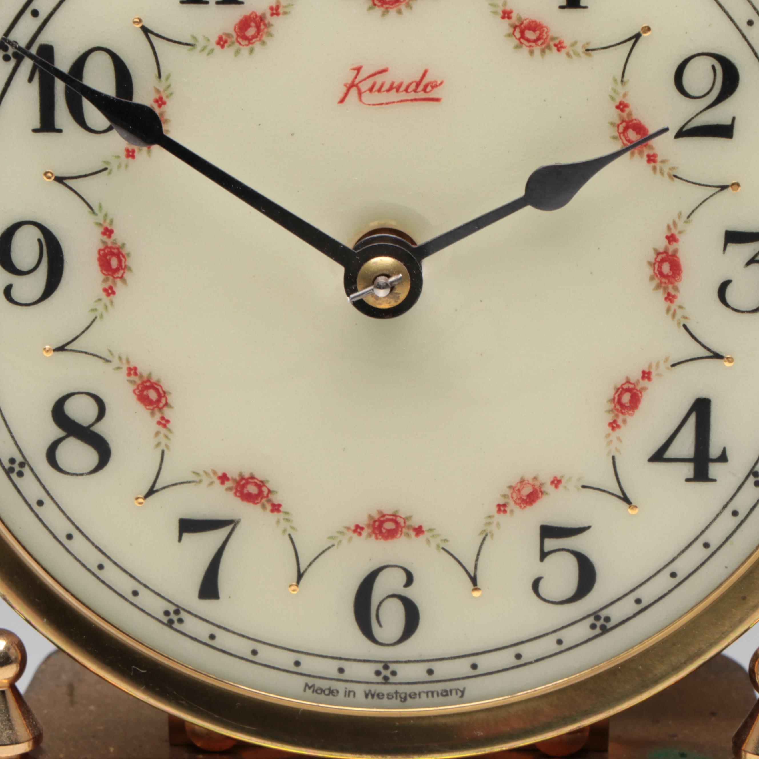 Kundo Keininger & Obergfell Anniversary Clock, Mid to Late 20th C.