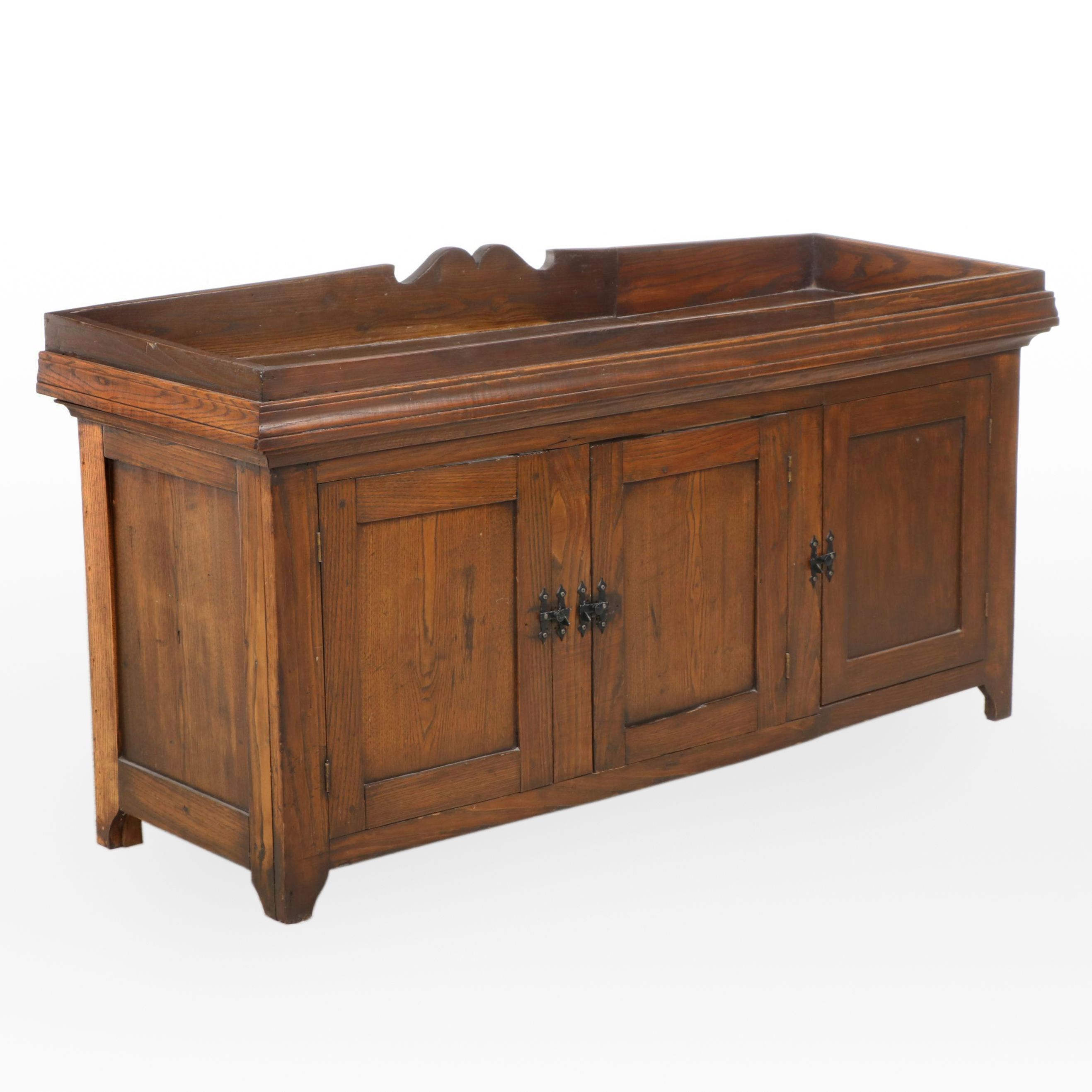 American Primitive Oak Dry Sink, 19th Century