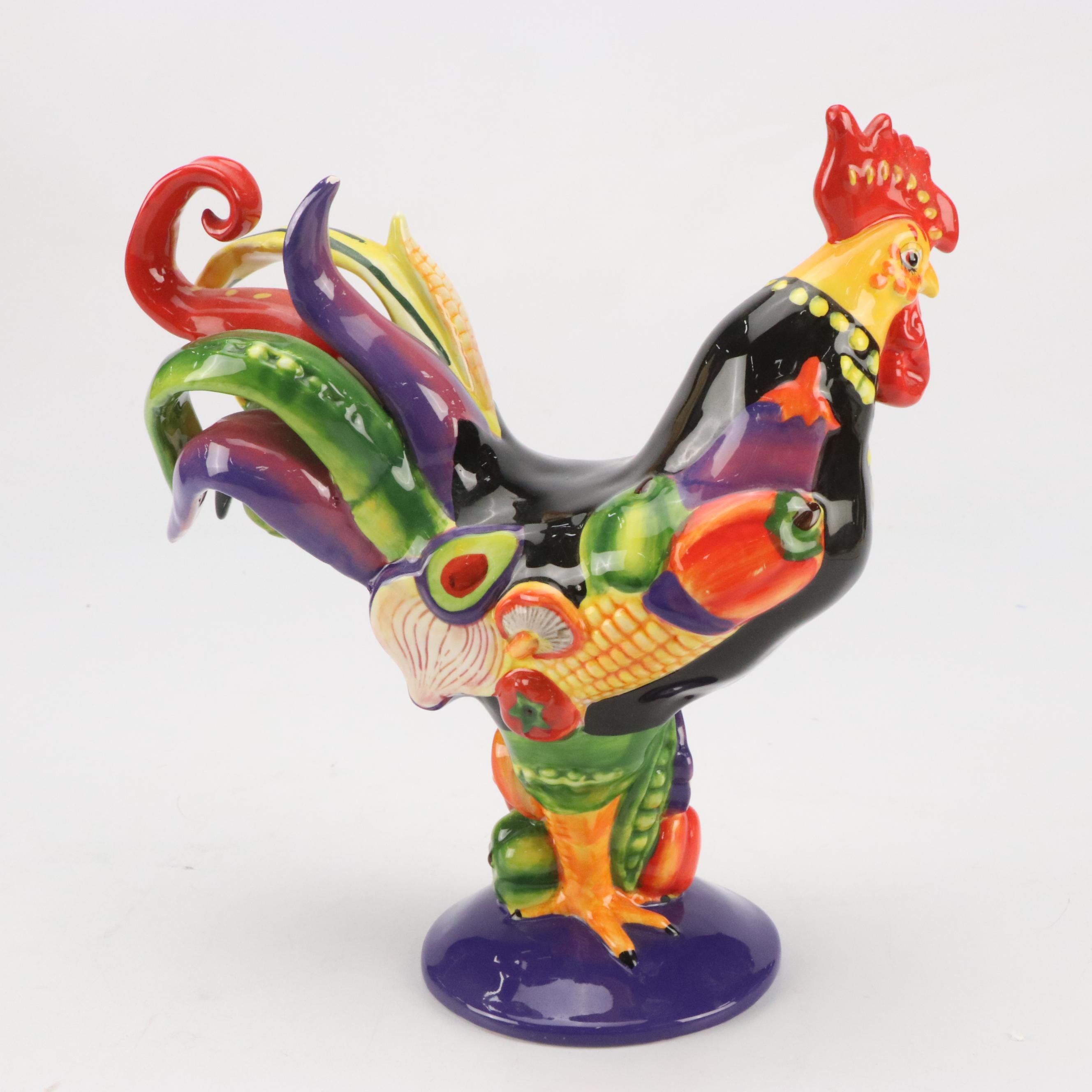 Westland "Poultry in Motion" Ceramic Rooster Figurines