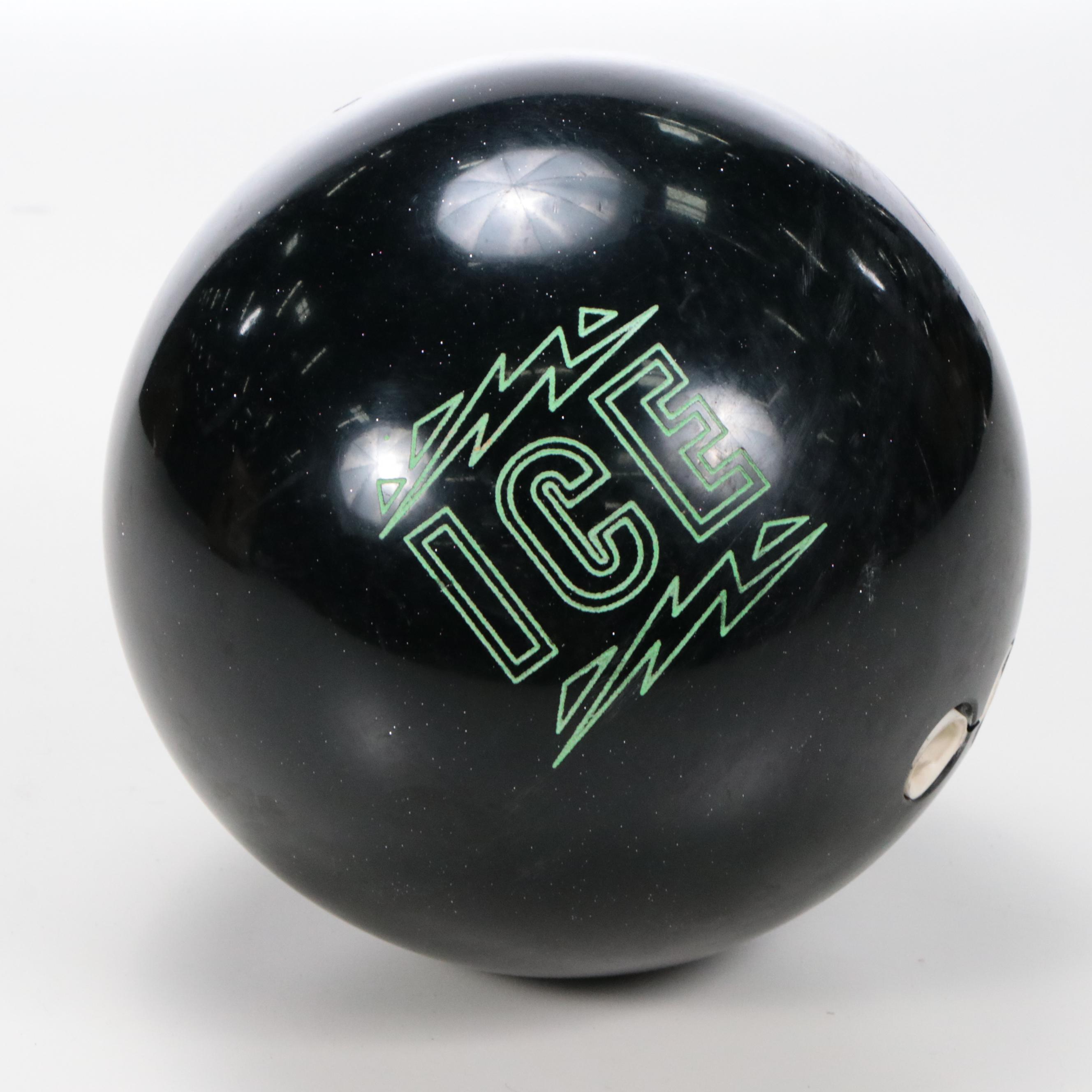 Ebonite "Ice" Bowling Ball, Late 20th Century