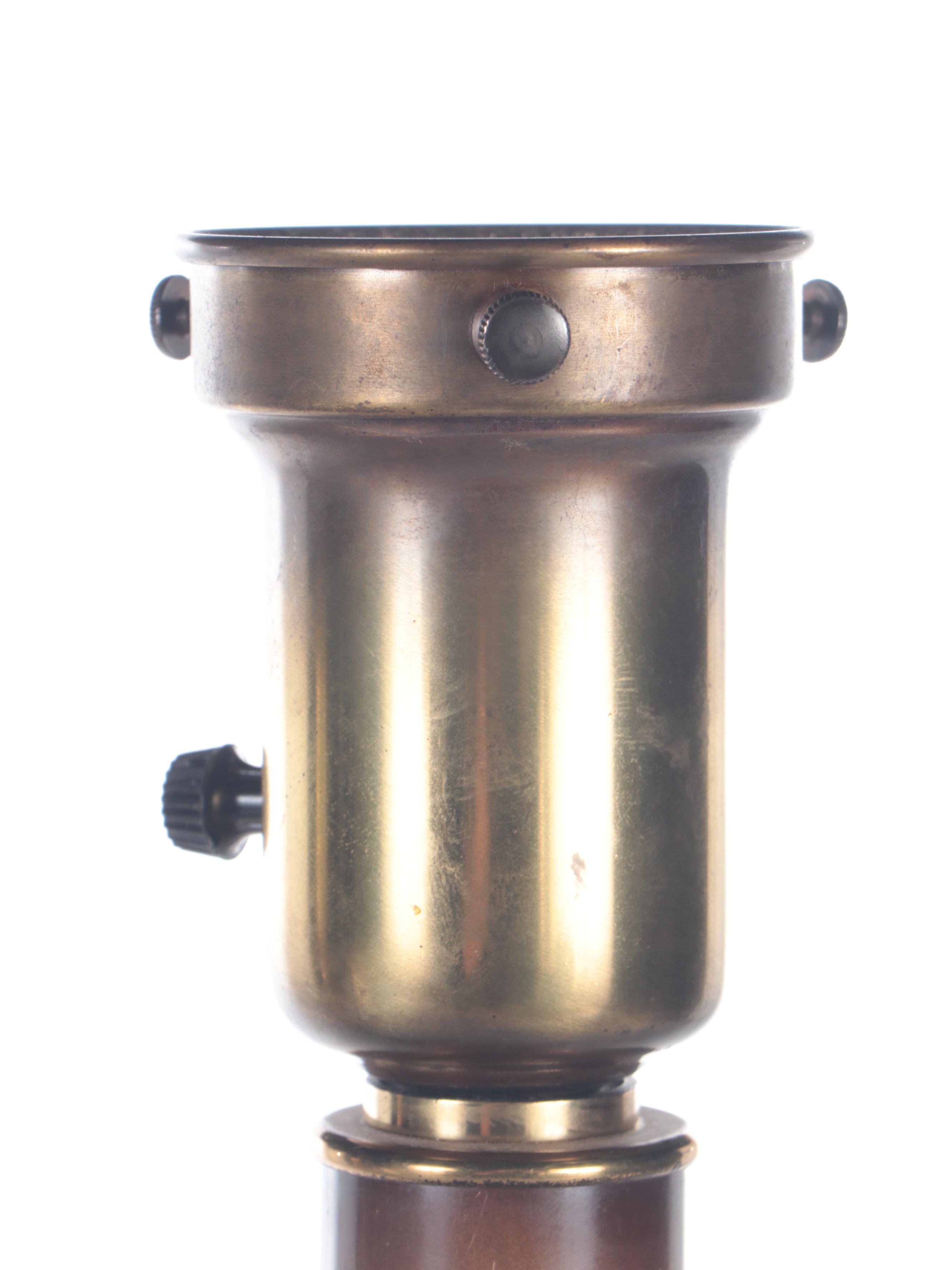 Stiffel and Westwood Brass With Rembrandt Type Torchiere Table Lamps