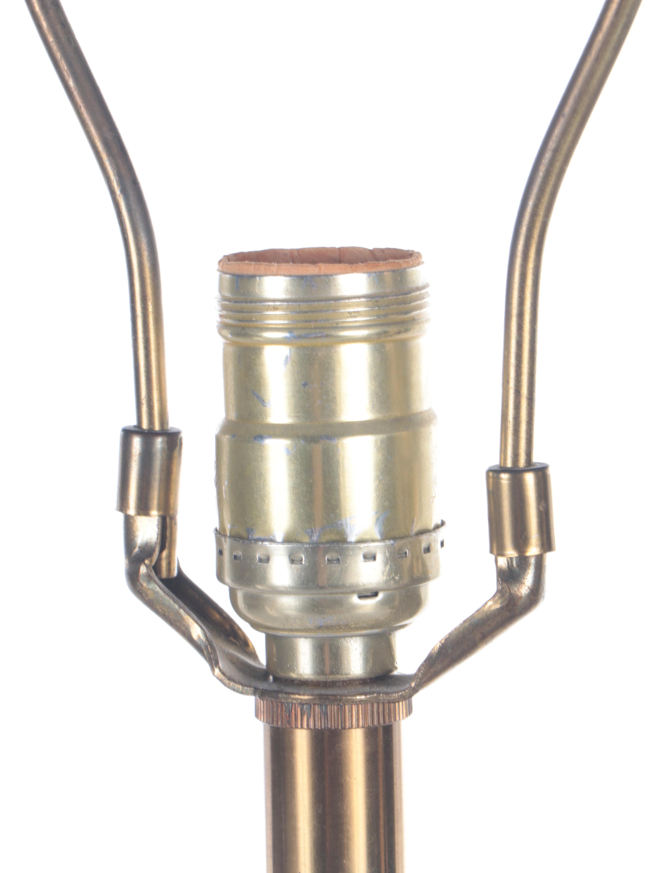 Stiffel and Westwood Brass With Rembrandt Type Torchiere Table Lamps