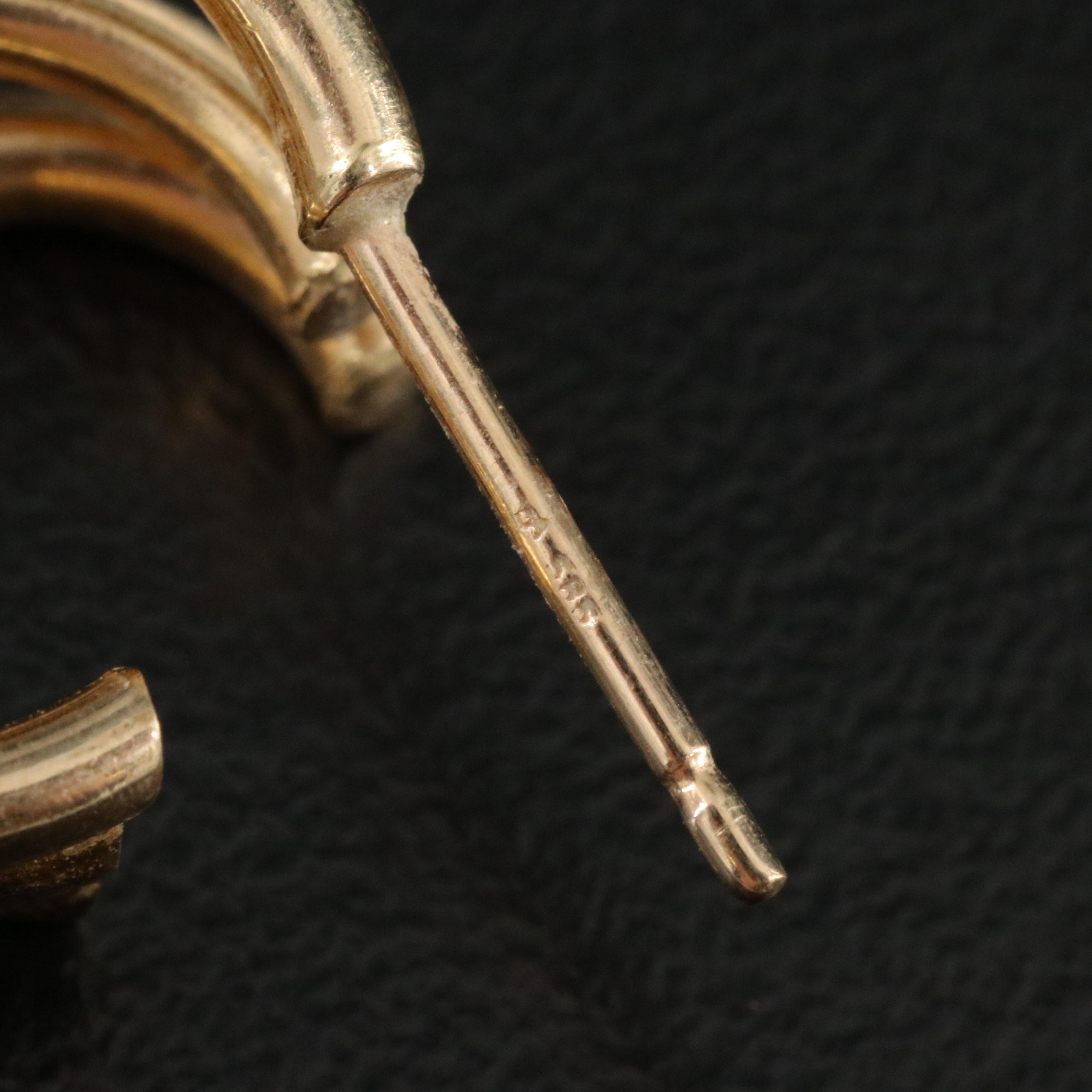 14K Triple Loop Earrings